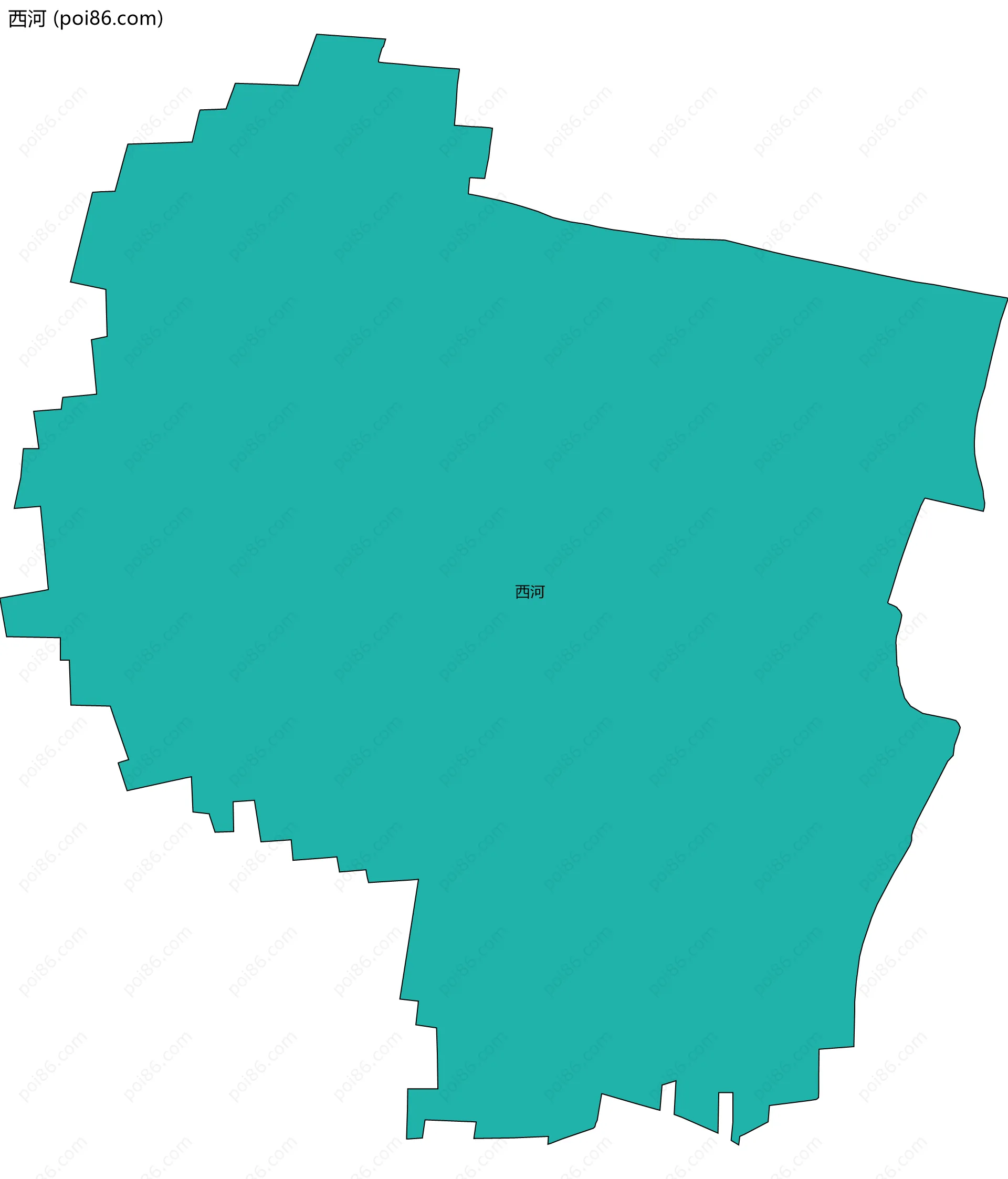 西河边界地图