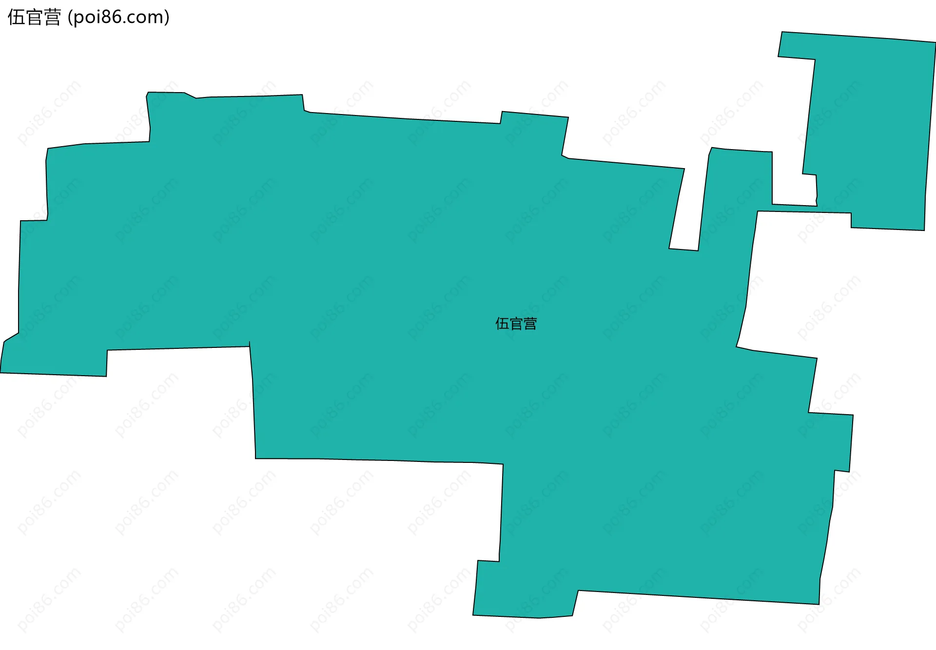 伍官营边界地图