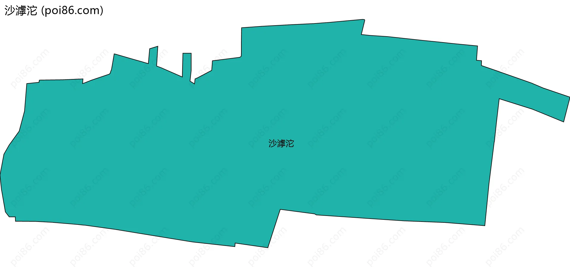 沙滹沱边界地图