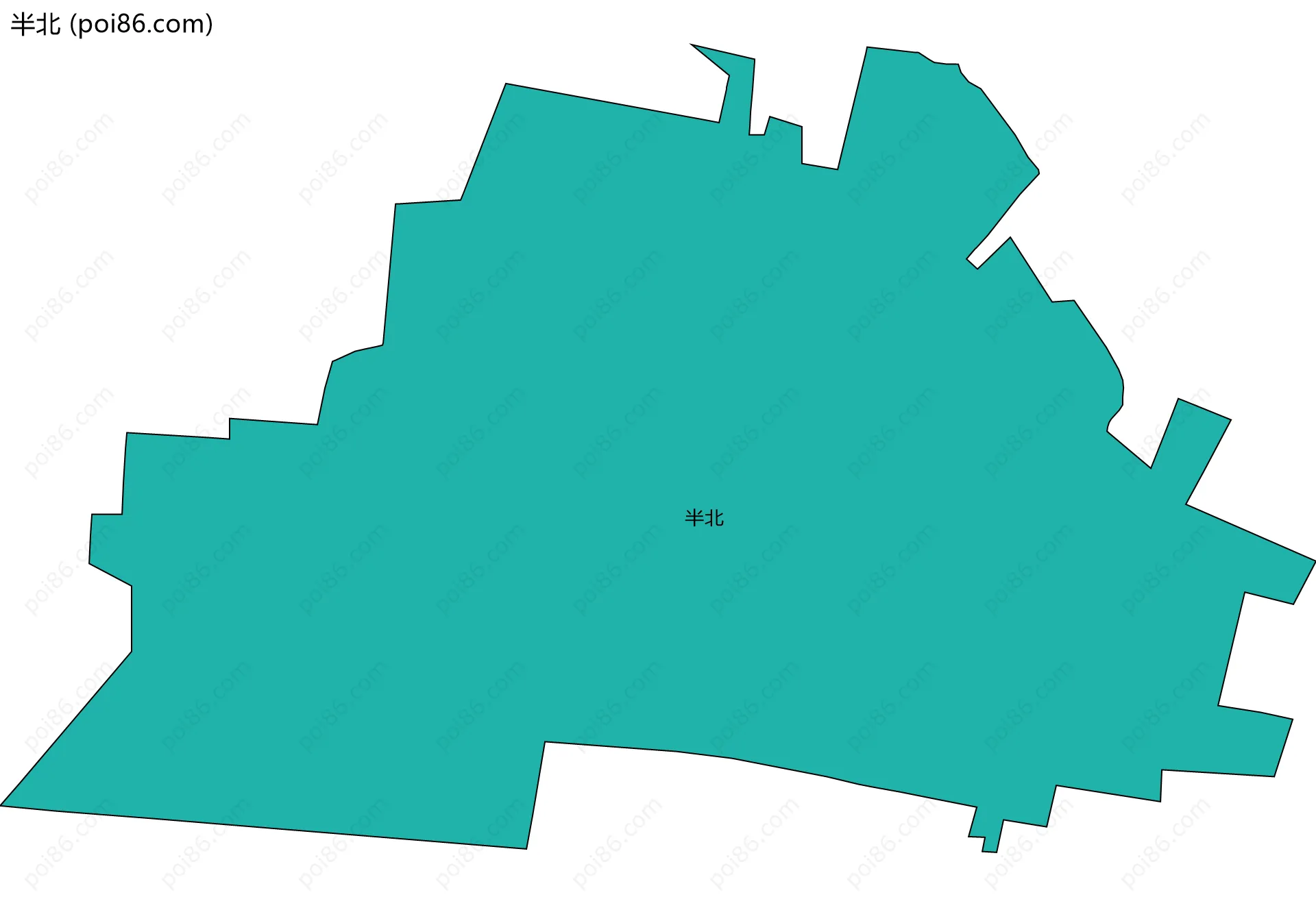 半北边界地图