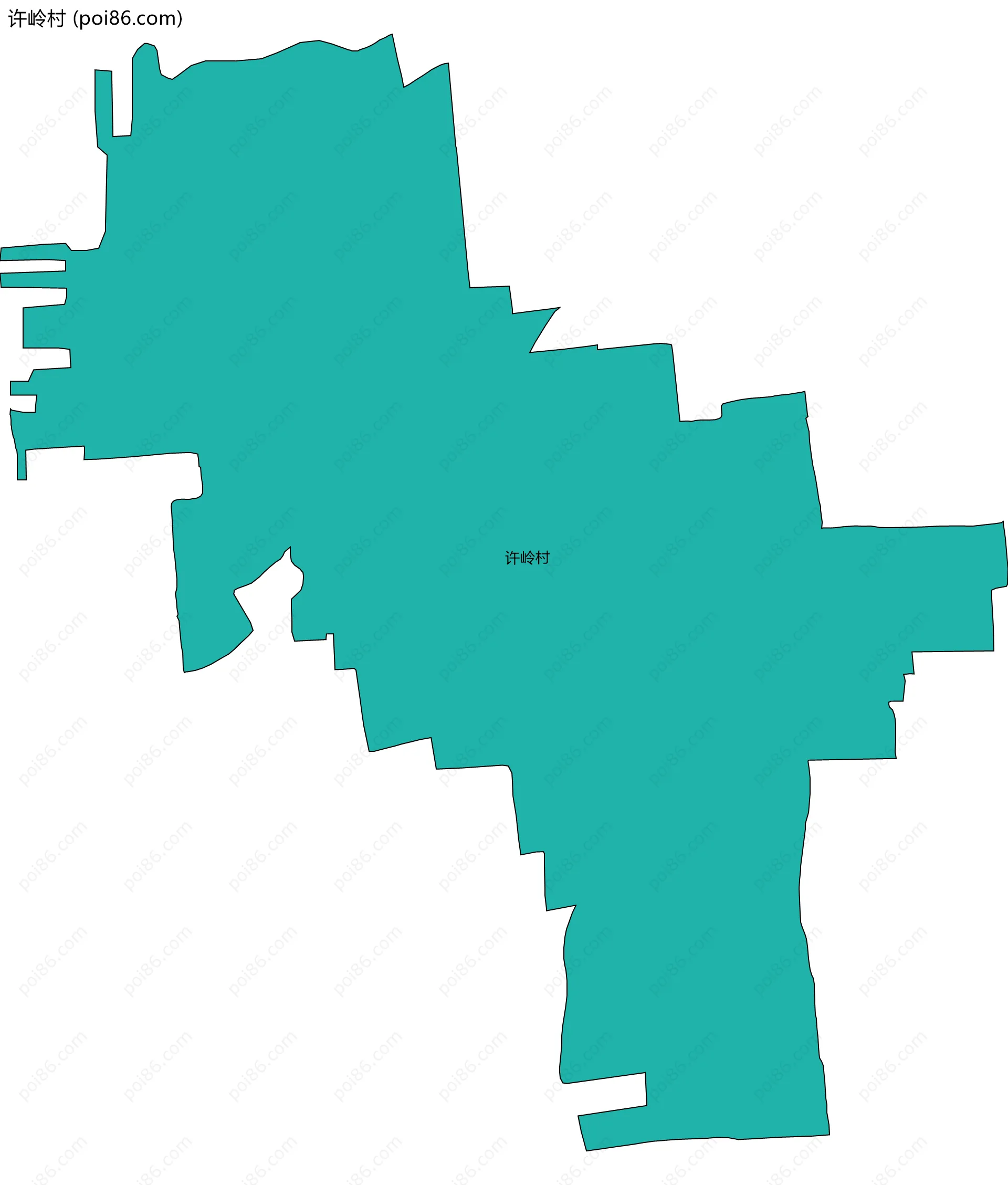 许岭村边界地图