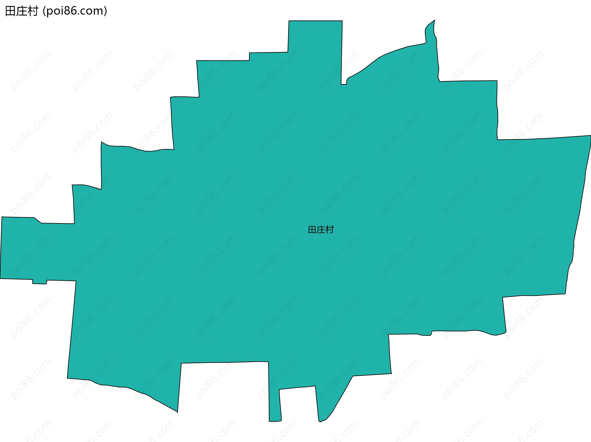 田庄村边界地图