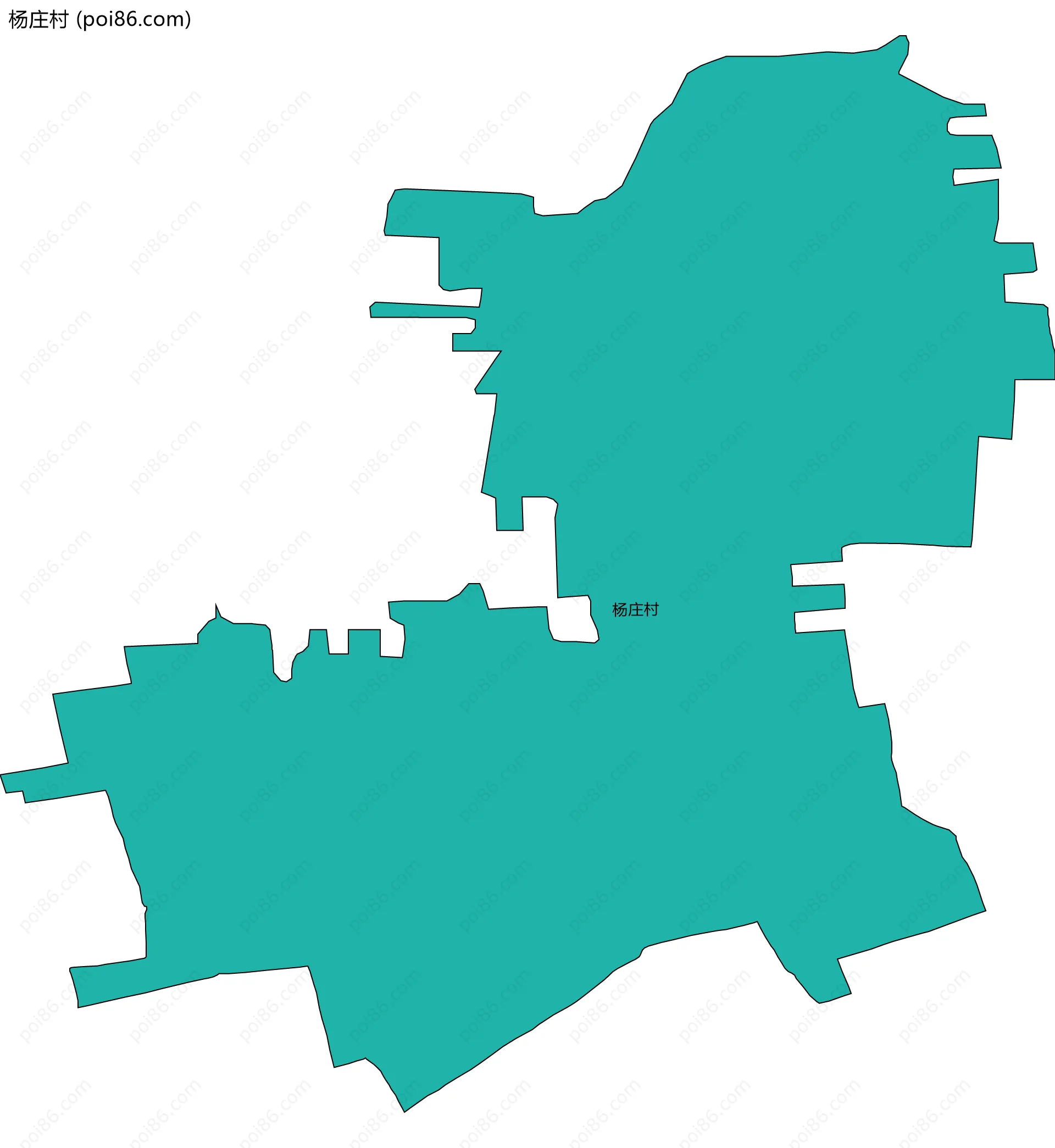 杨庄村边界地图