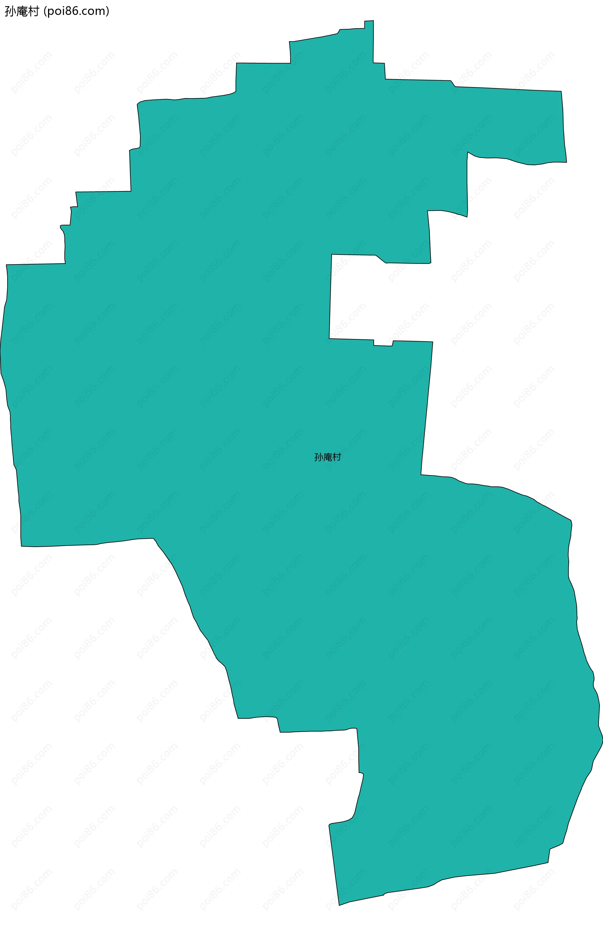 孙庵村边界地图