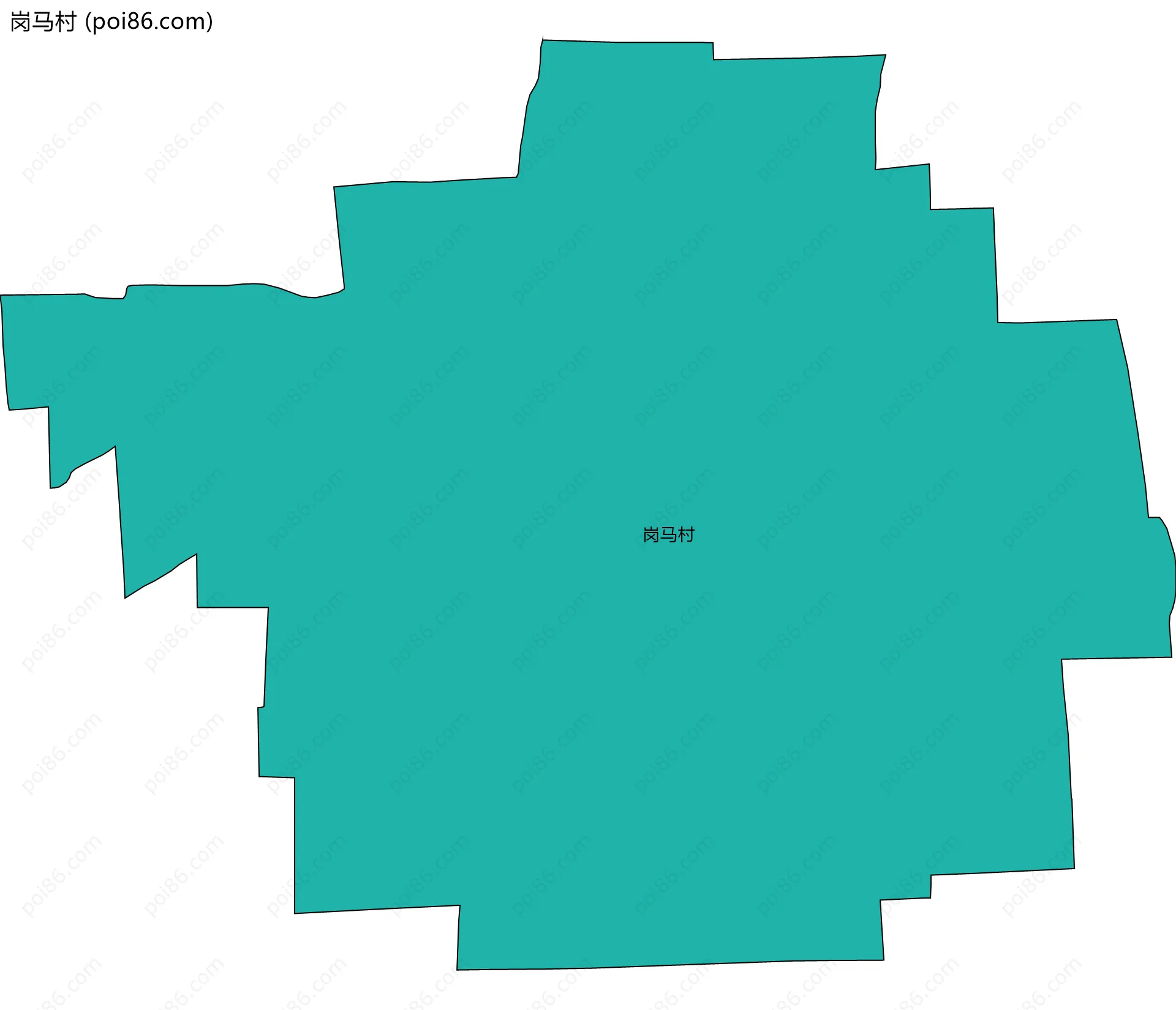 岗马村边界地图