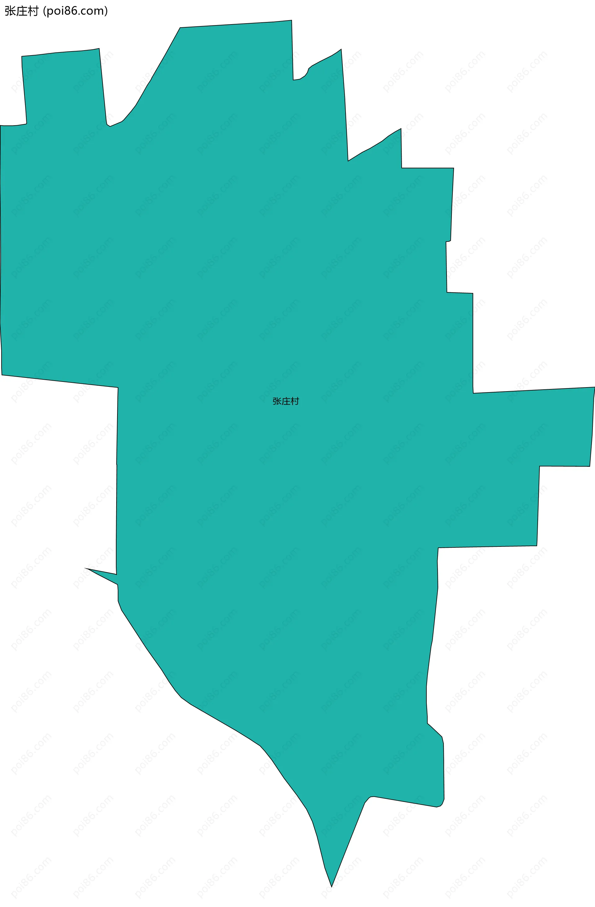 张庄村边界地图