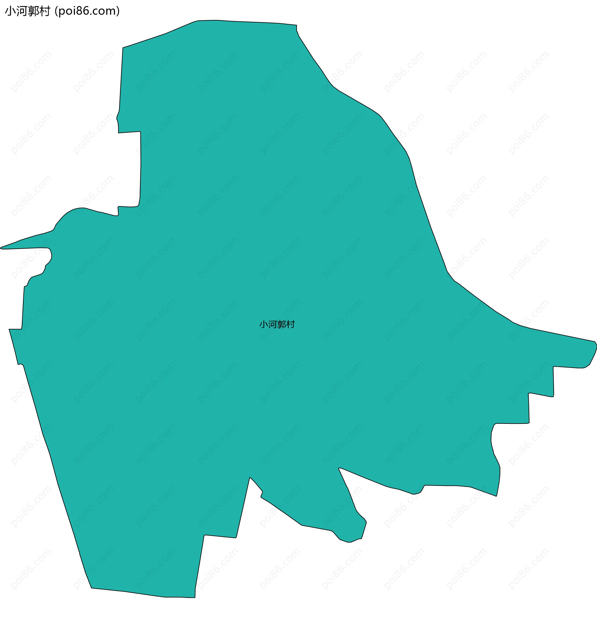 小河郭村边界地图