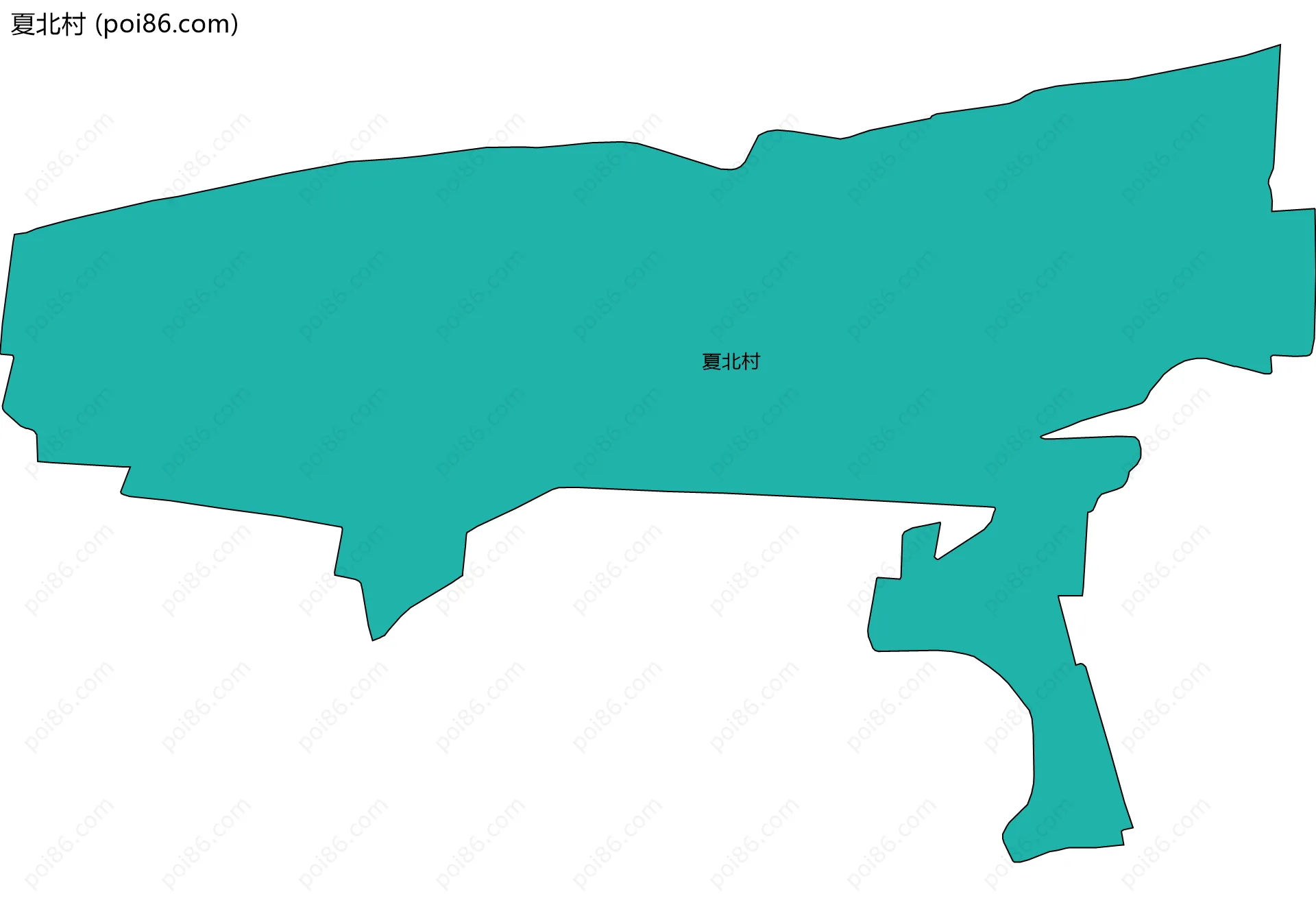 夏北村边界地图