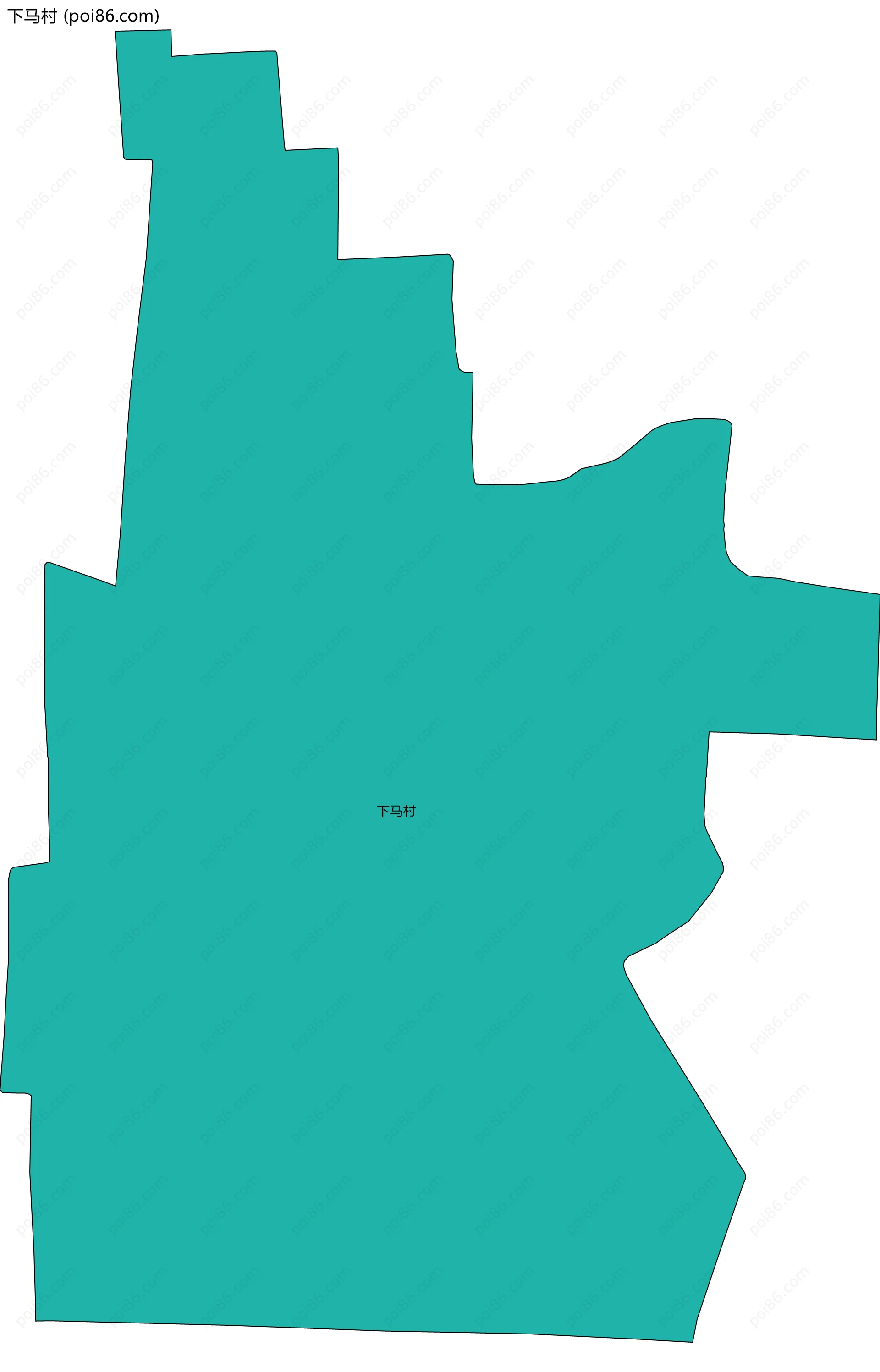 下马村边界地图