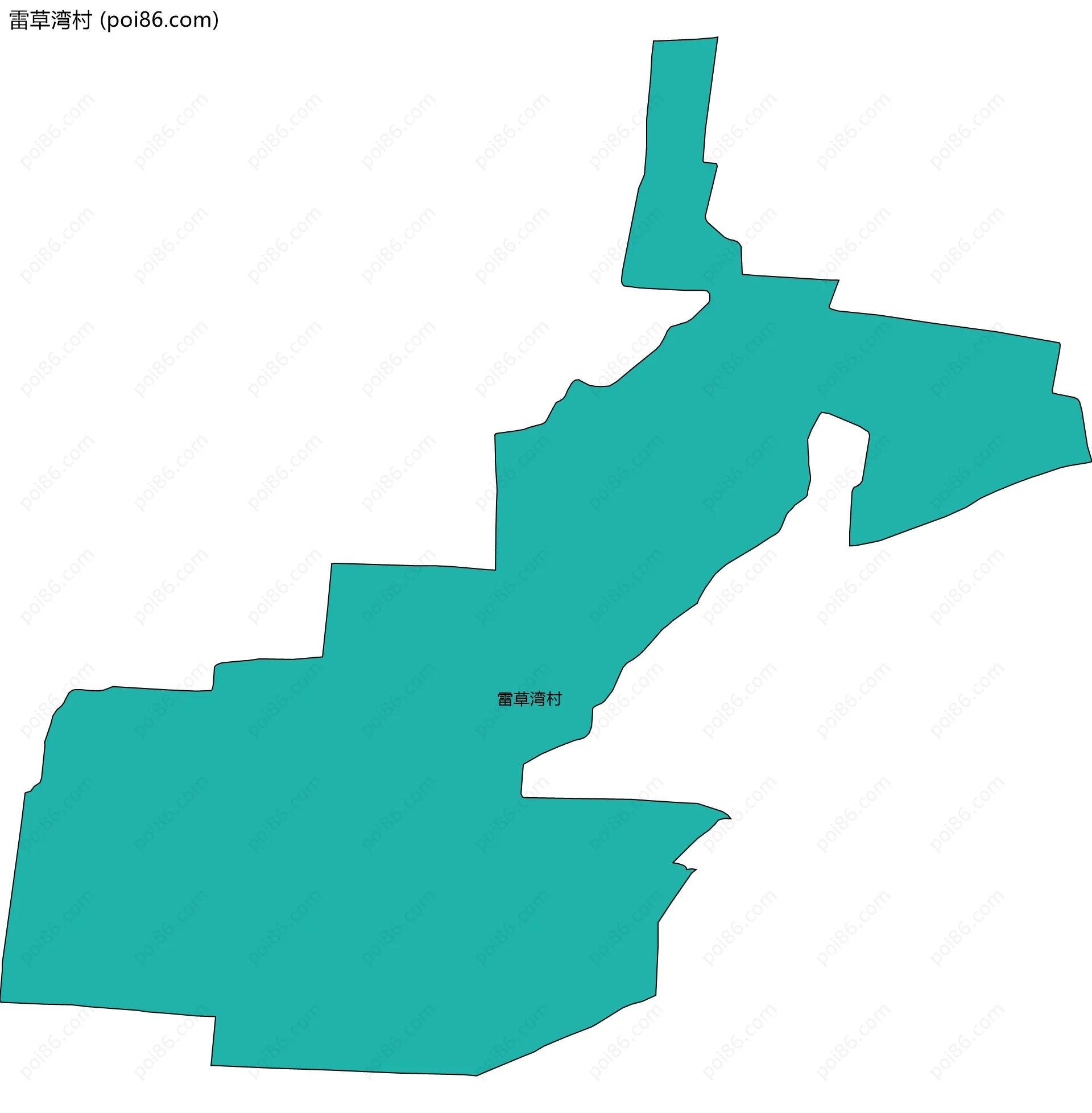 雷草湾村边界地图
