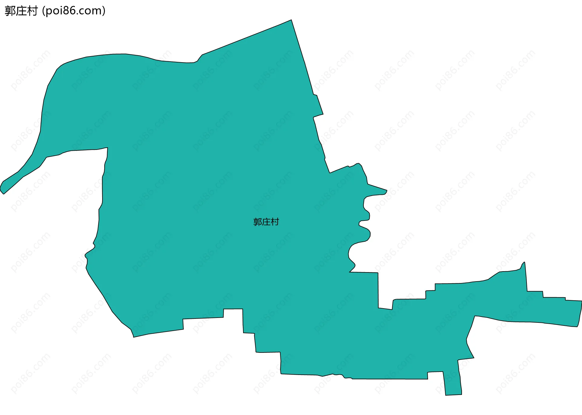 郭庄村边界地图