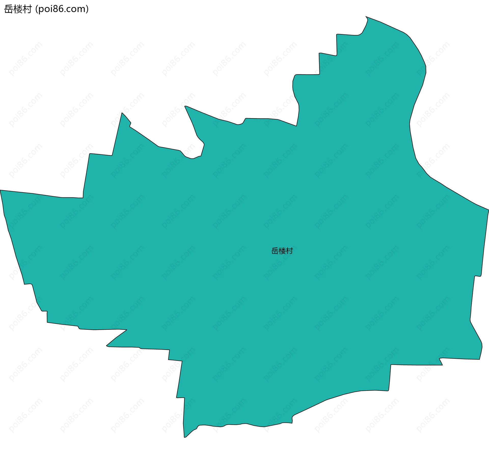 岳楼村边界地图