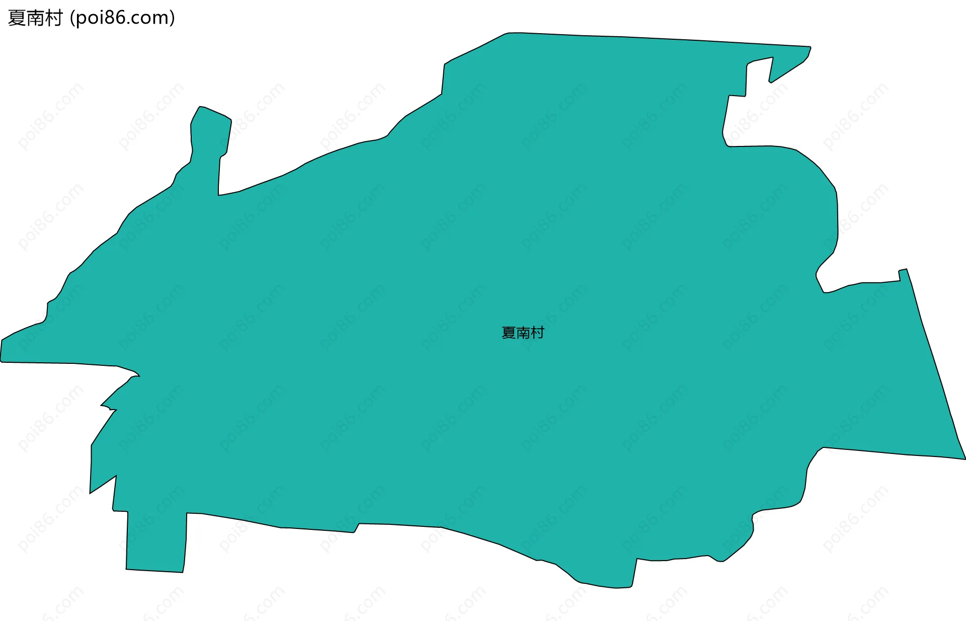 夏南村边界地图
