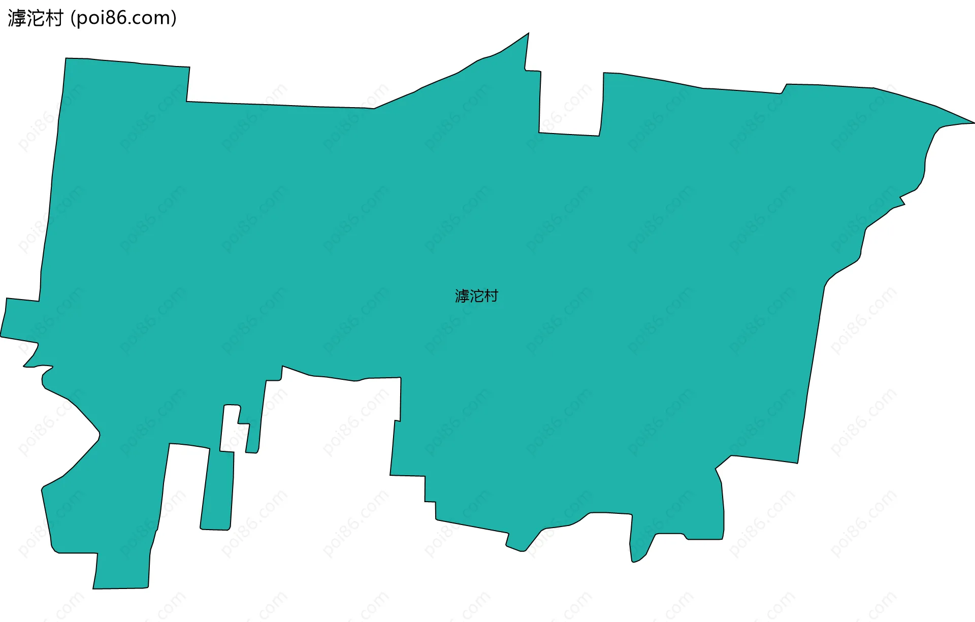 滹沱村边界地图