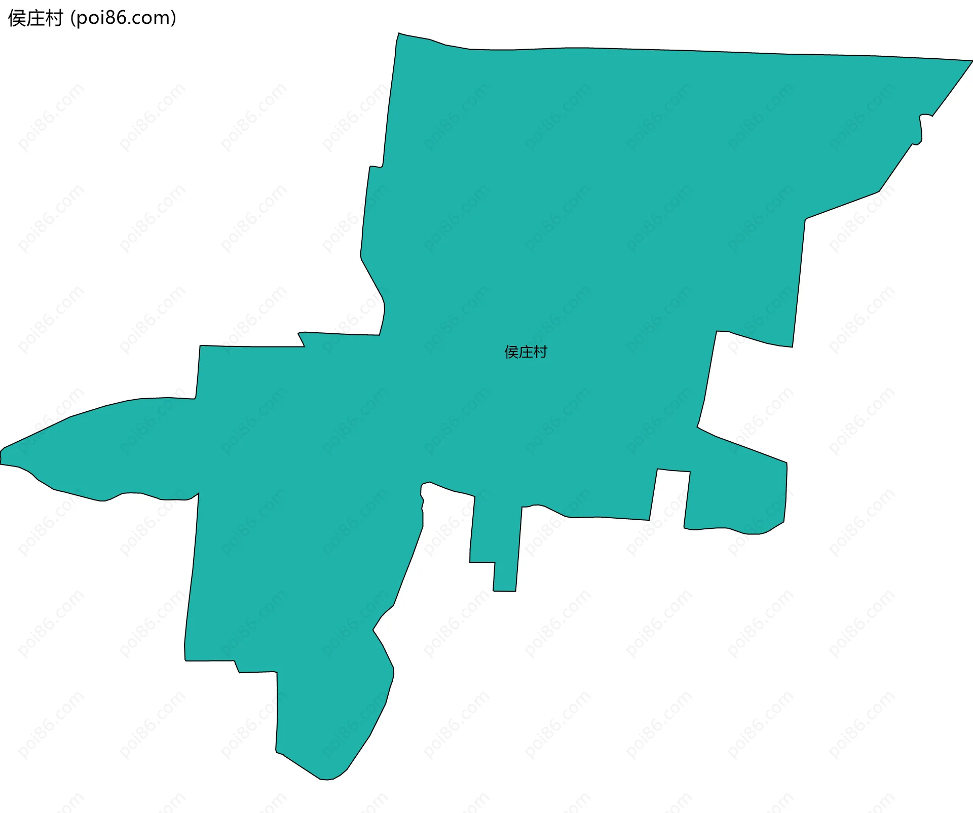 侯庄村边界地图