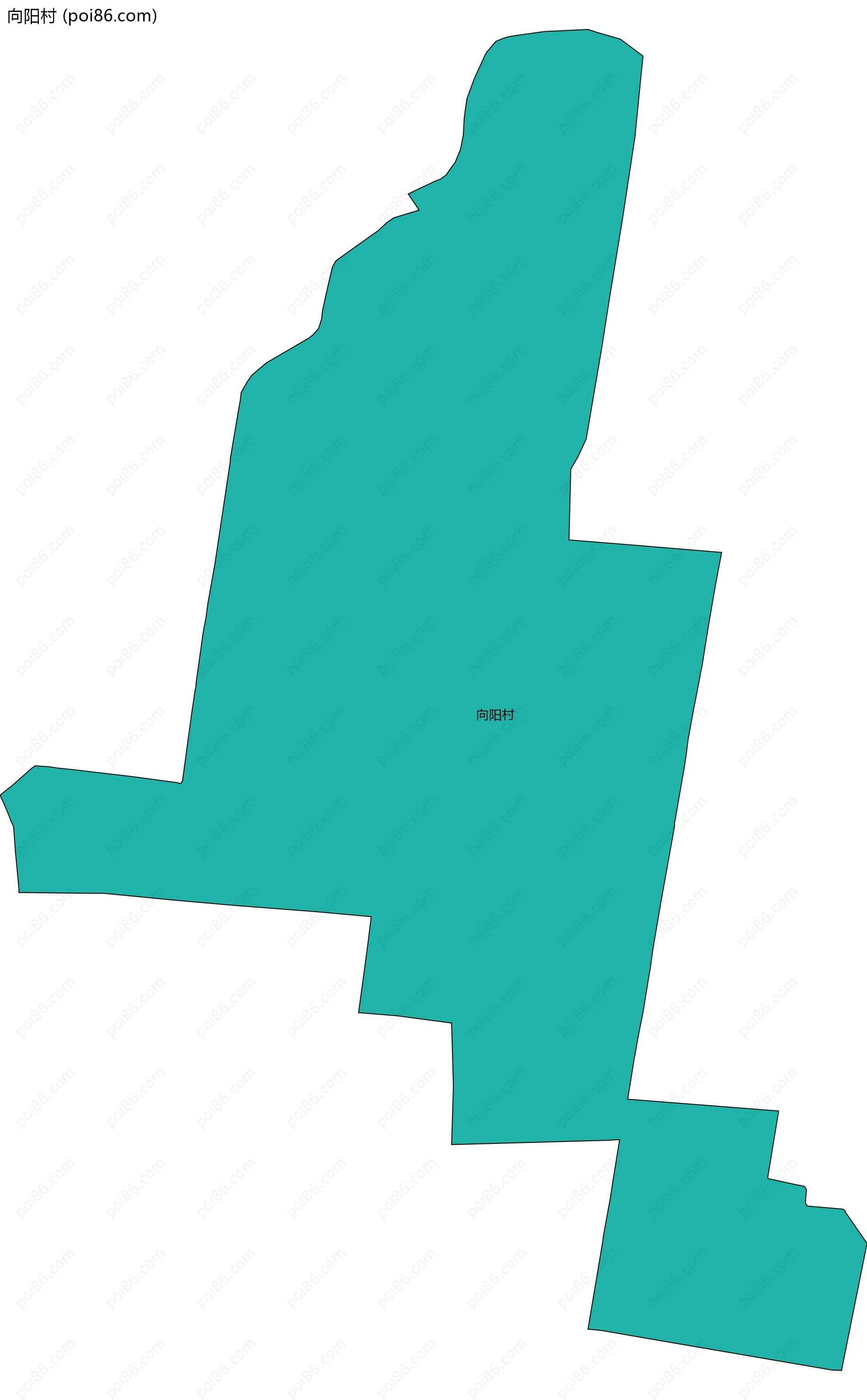 向阳村边界地图