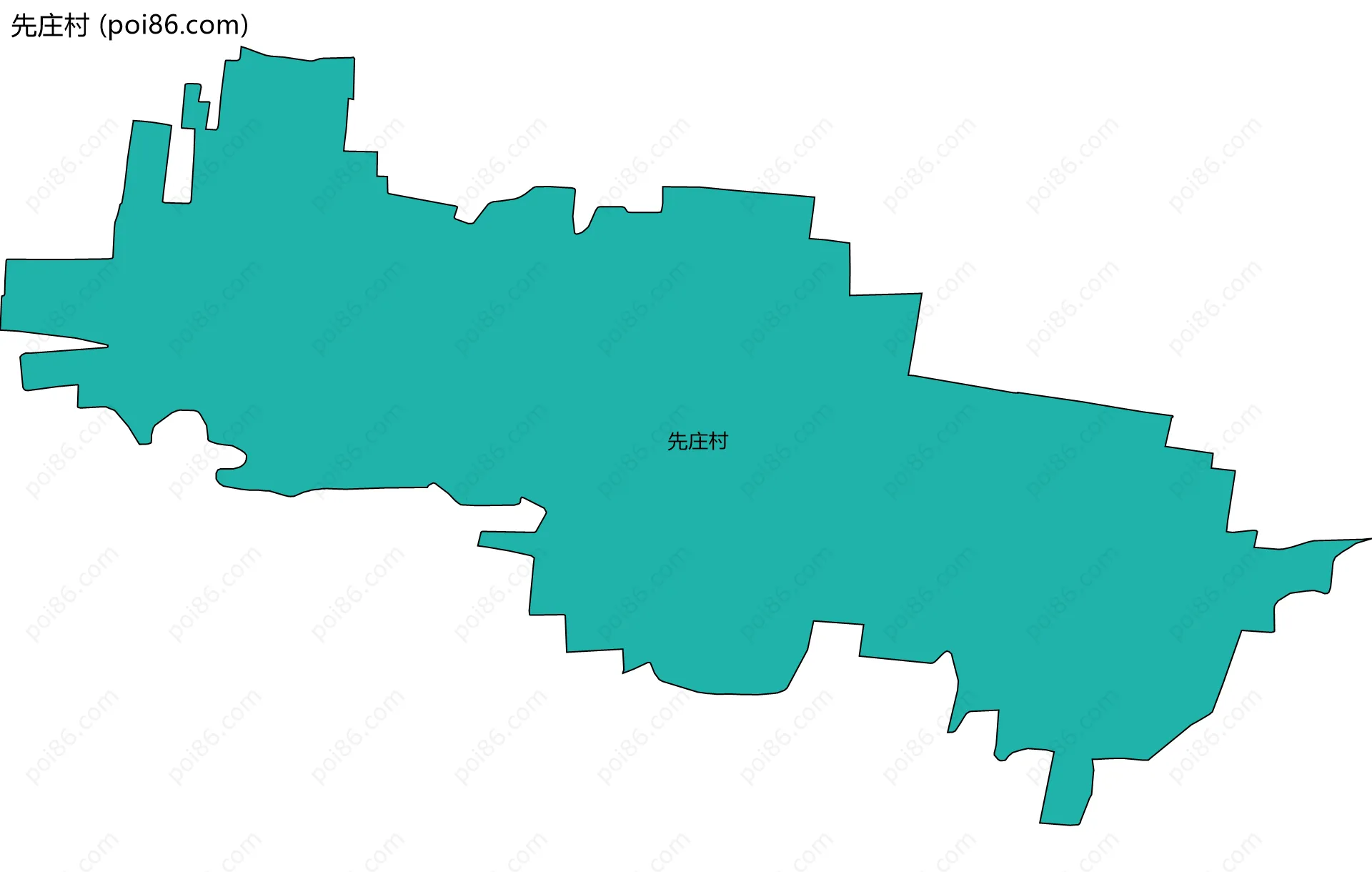 先庄村边界地图