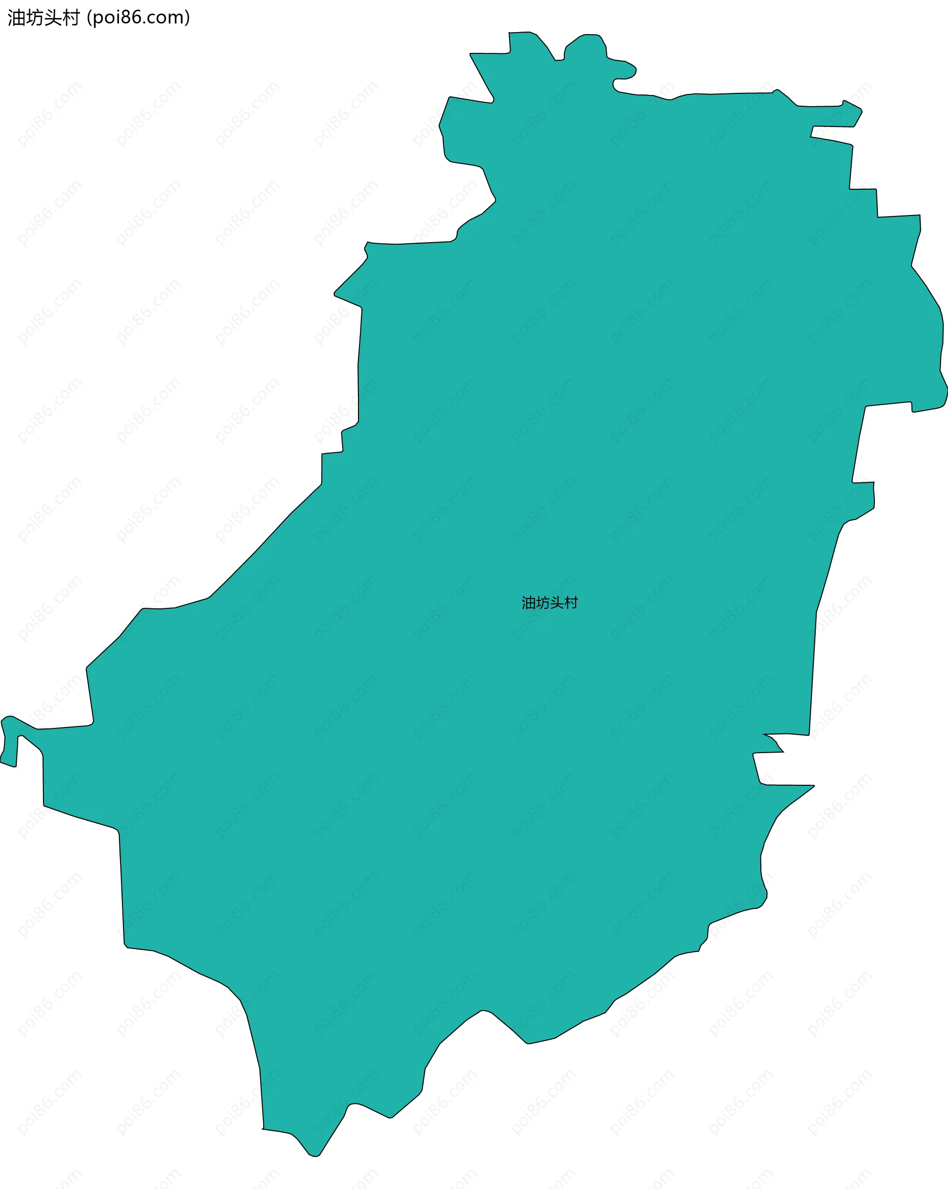 油坊头村边界地图