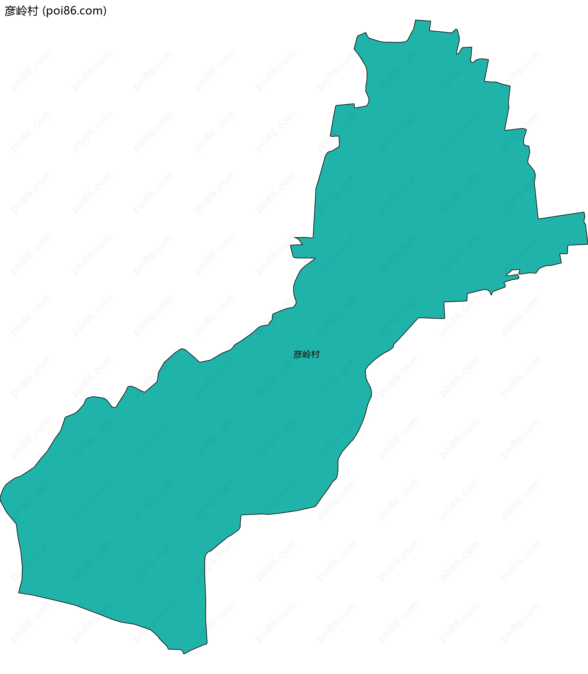 彦岭村边界地图