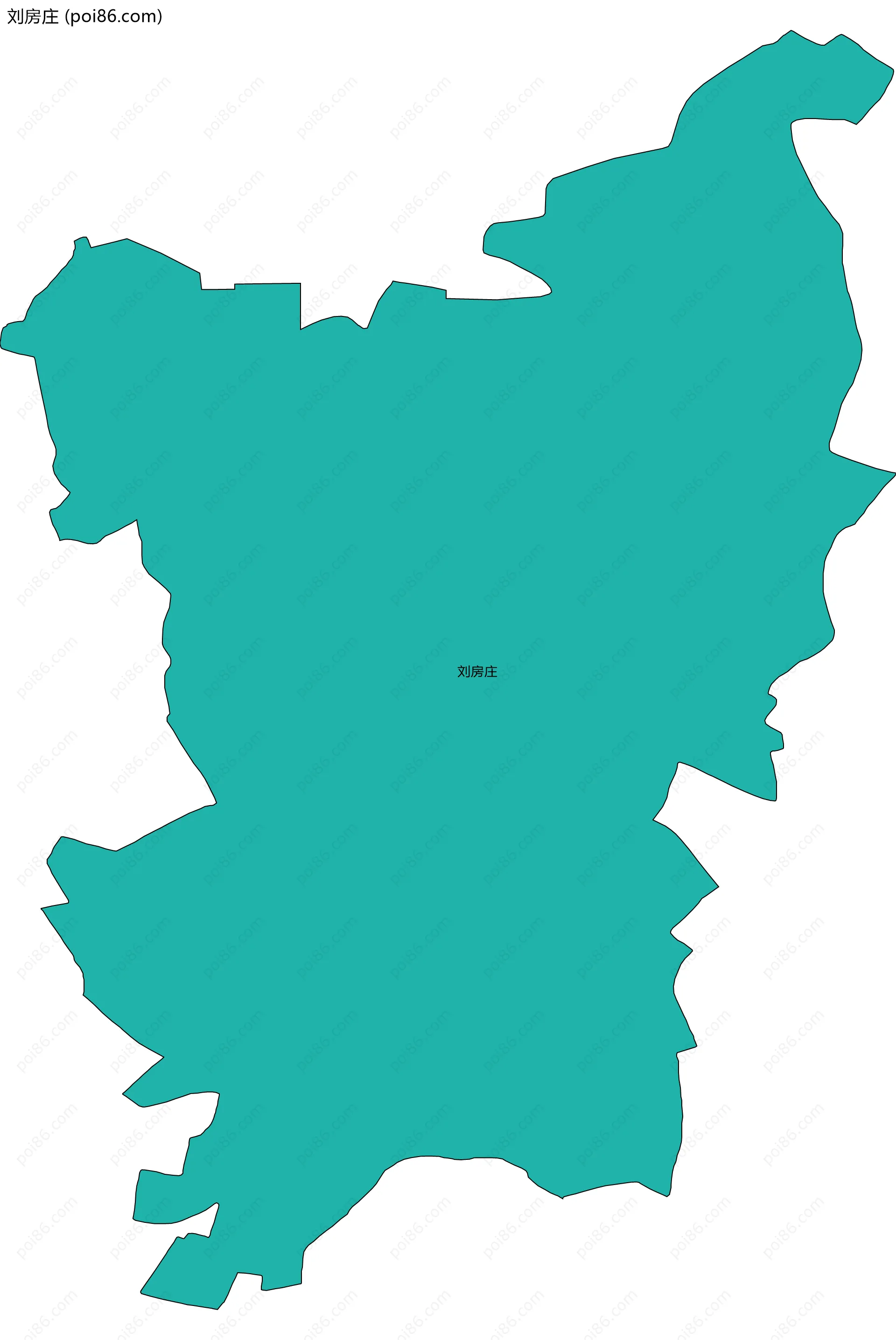 刘房庄边界地图