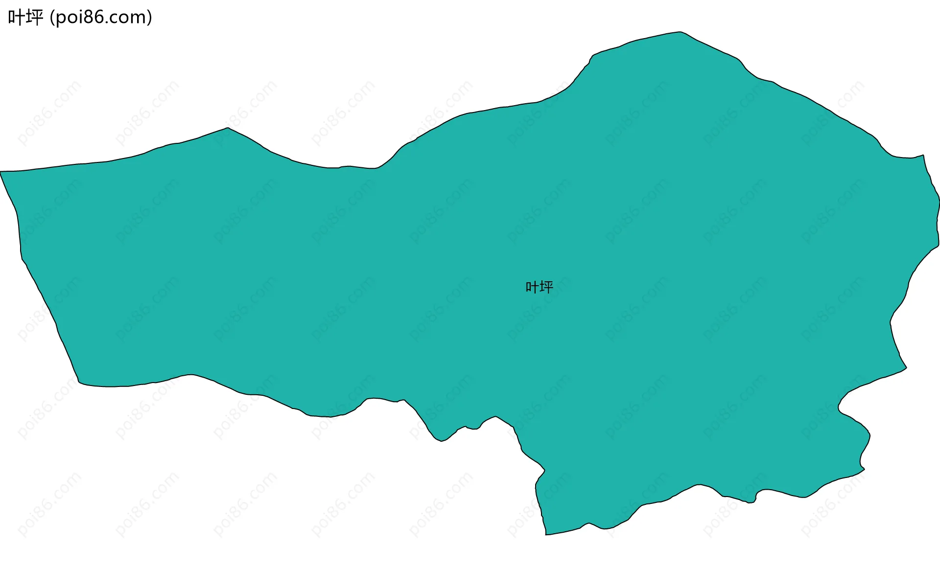 叶坪边界地图