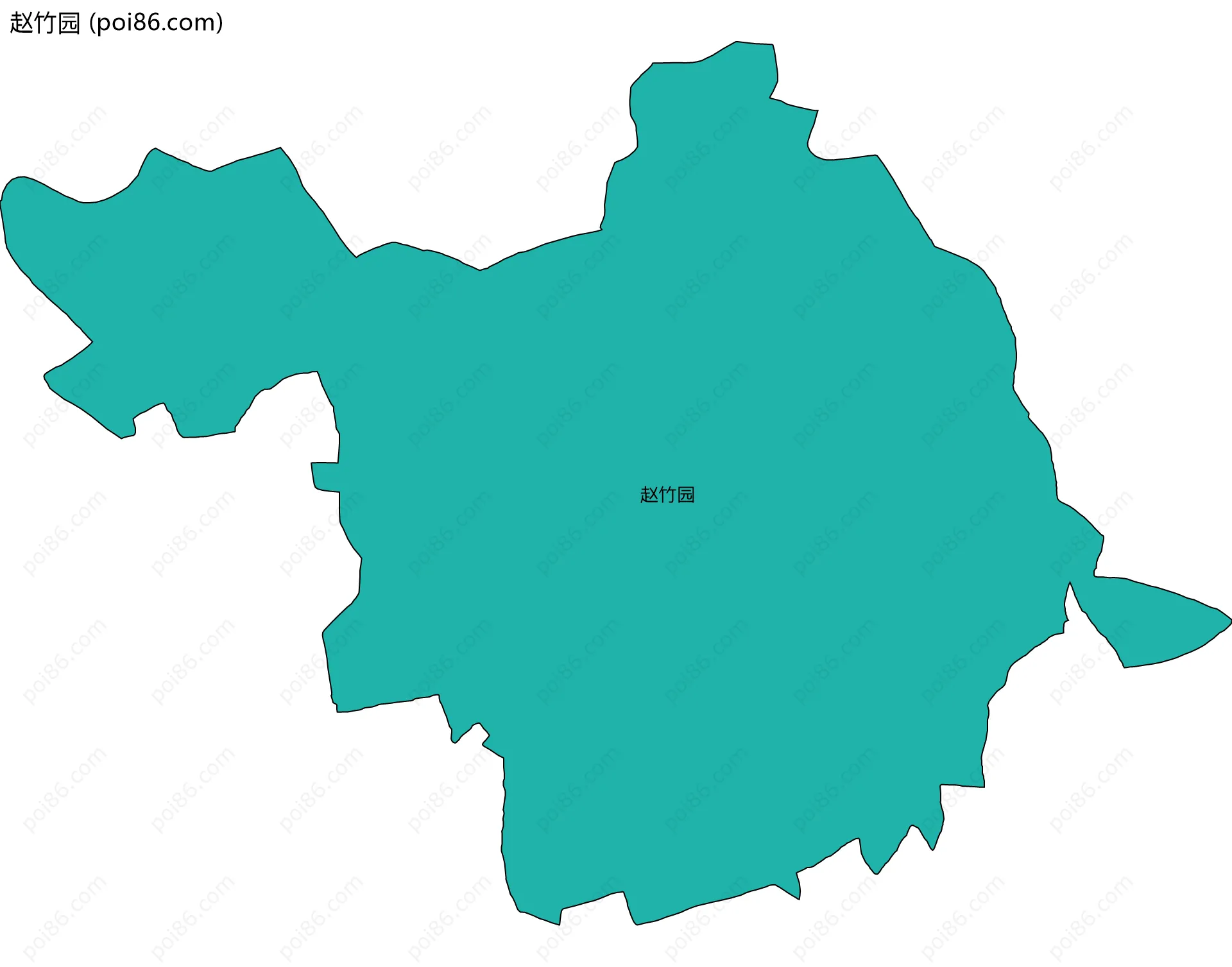 赵竹园边界地图