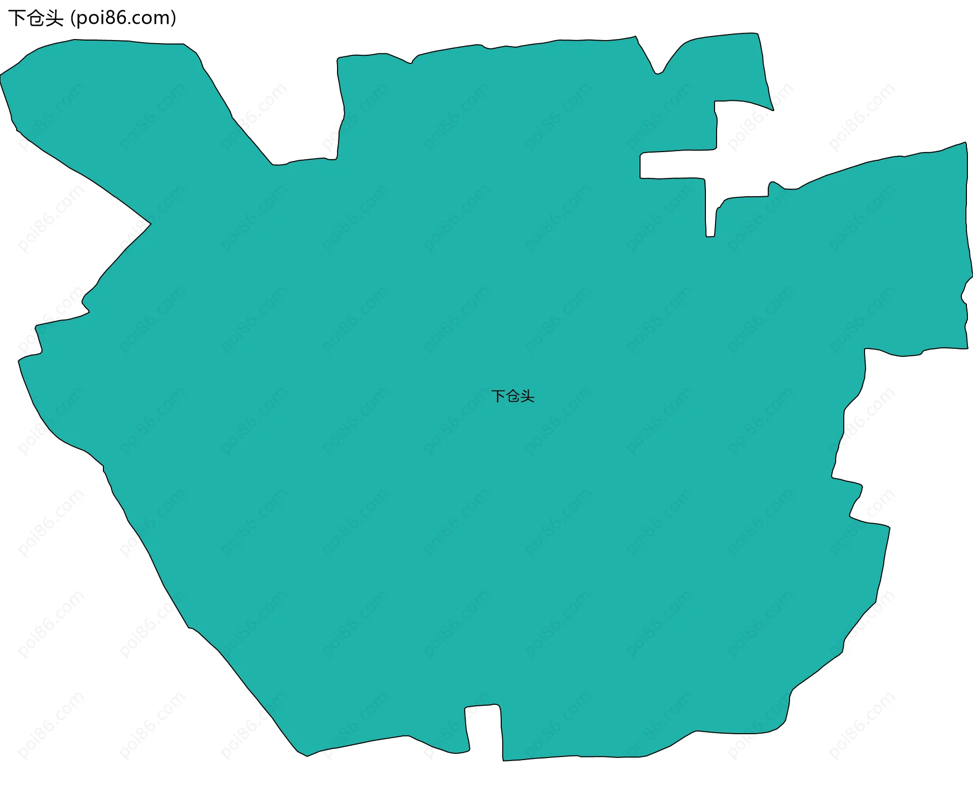 下仓头边界地图