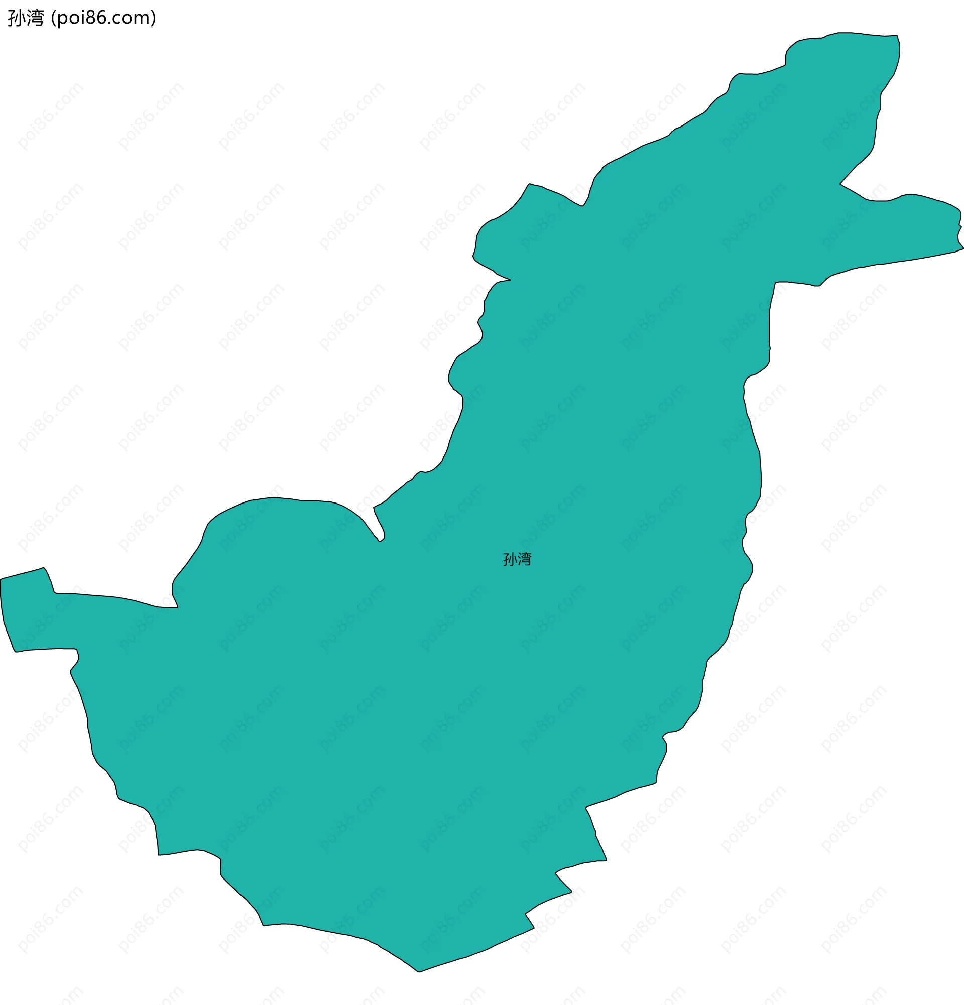 孙湾边界地图