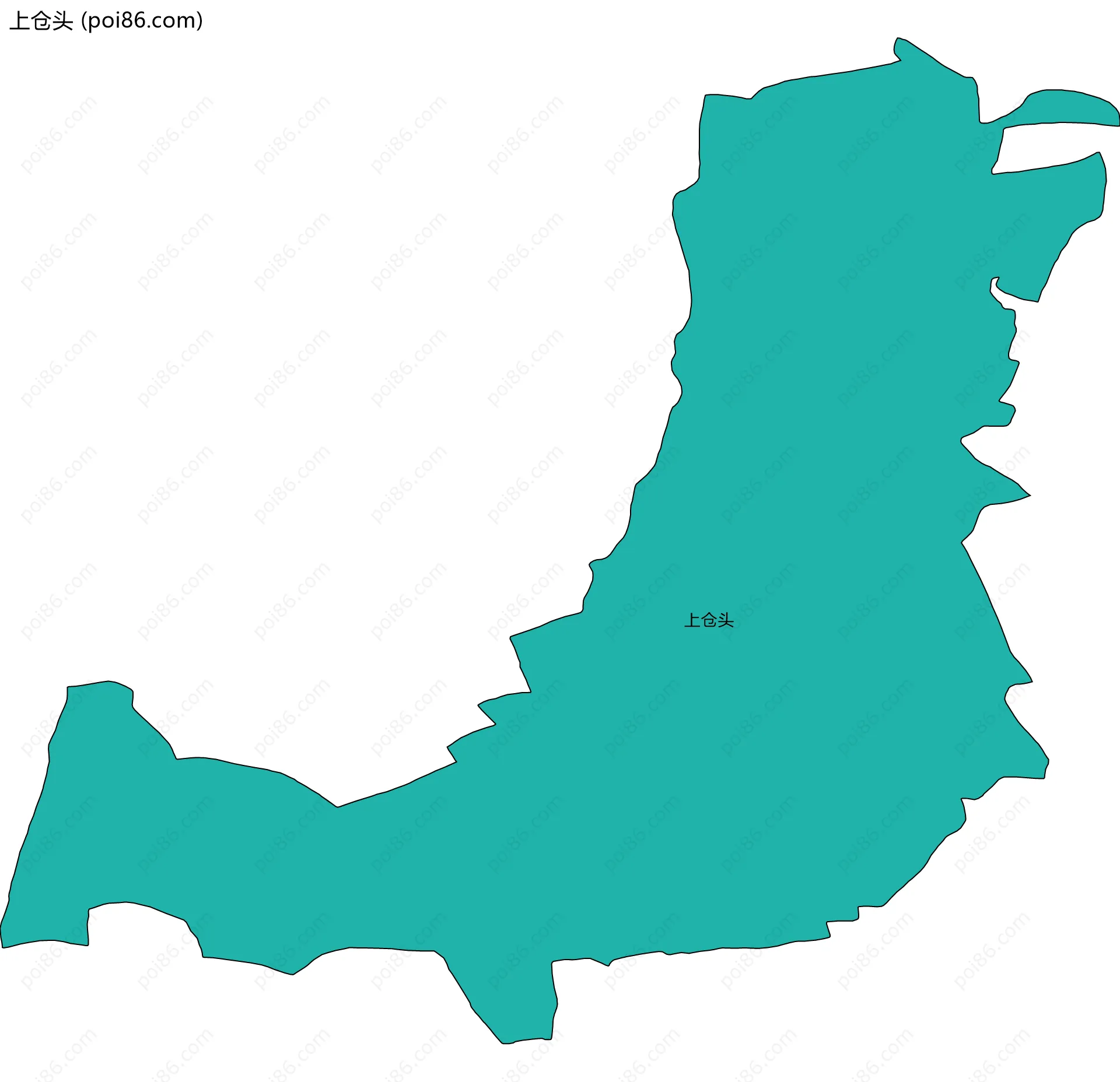 上仓头边界地图