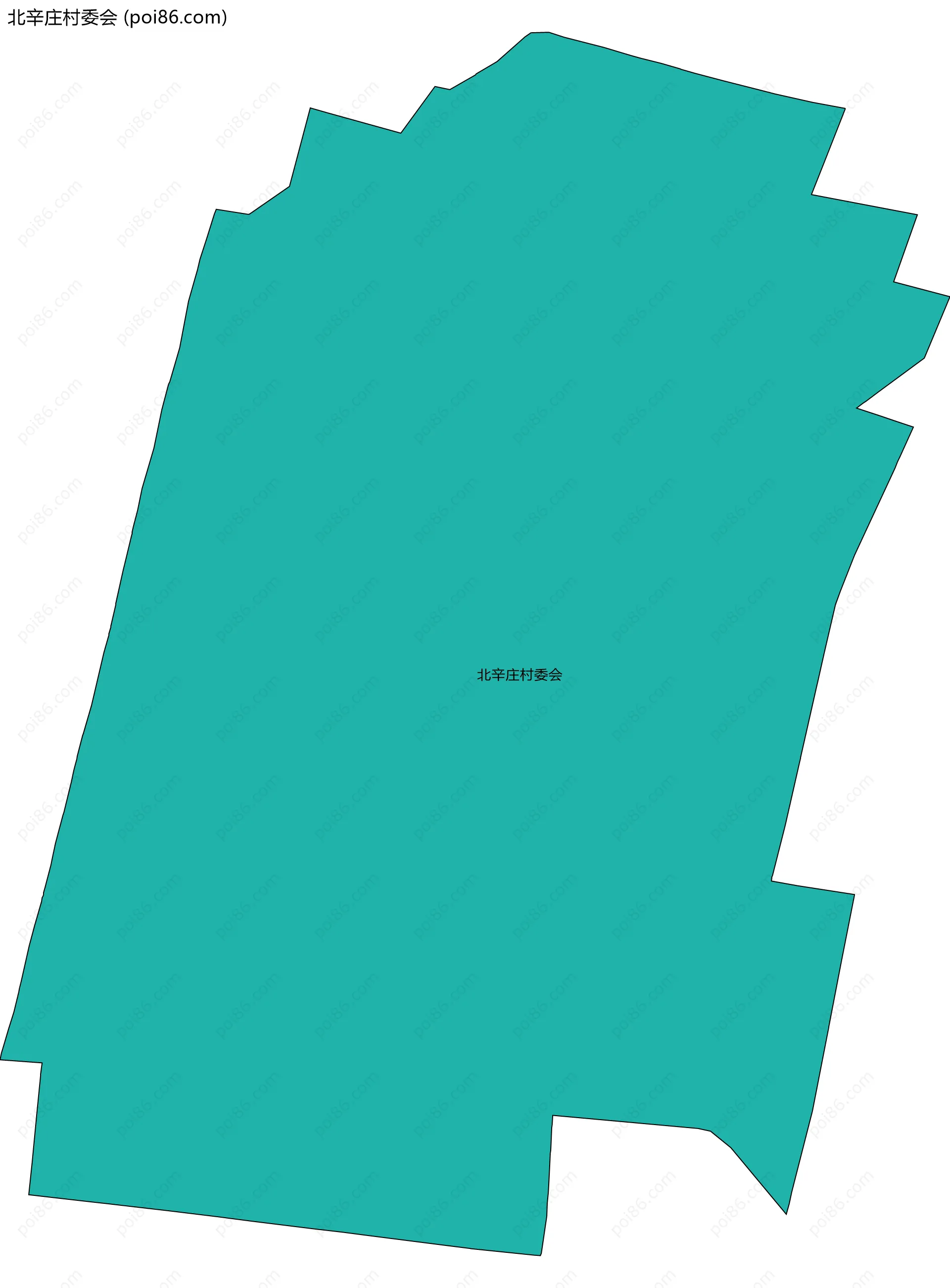 北辛庄村委会边界地图