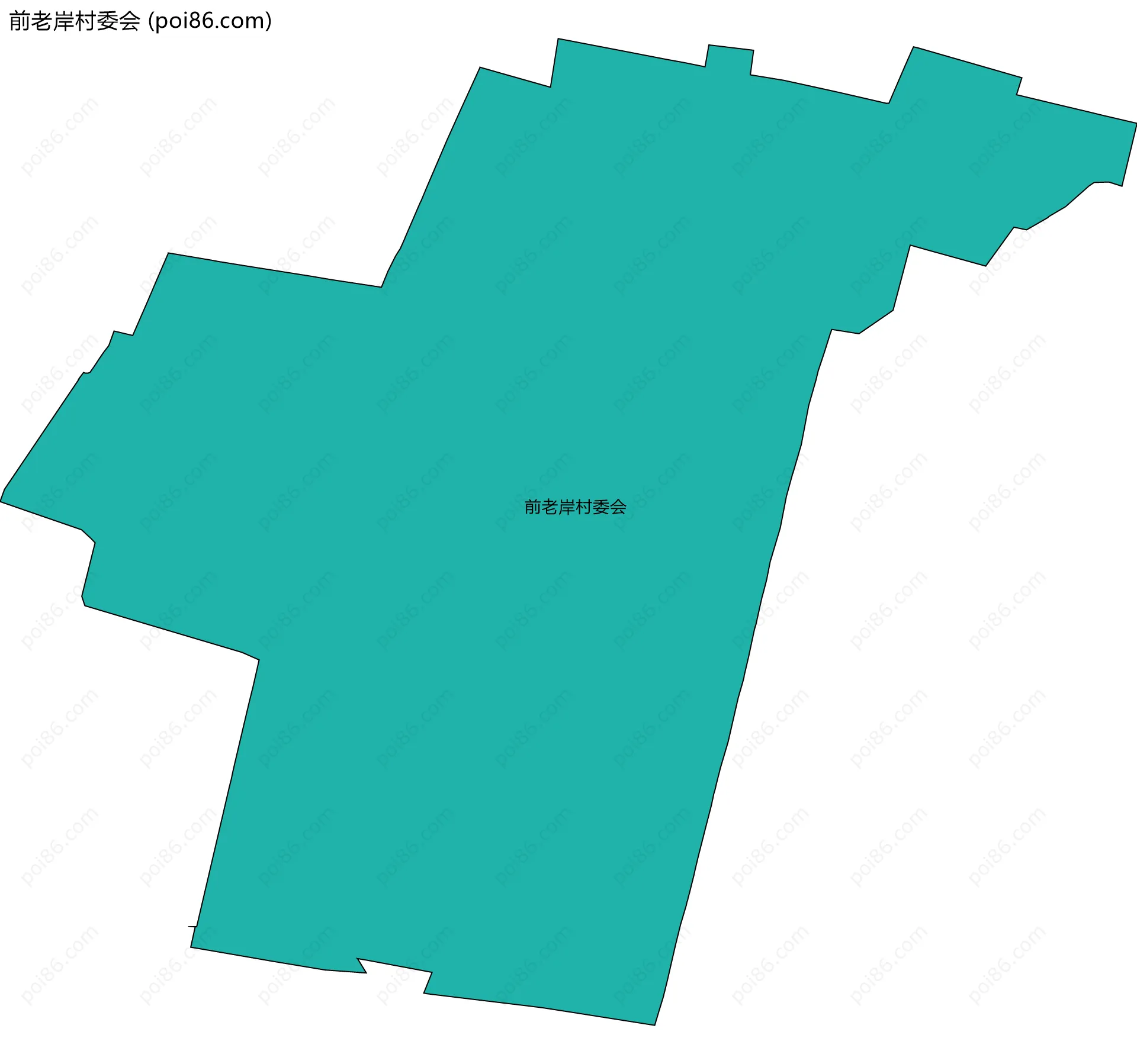 前老岸村委会边界地图