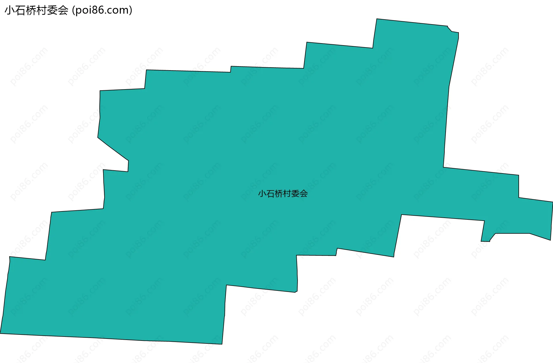 小石桥村委会边界地图