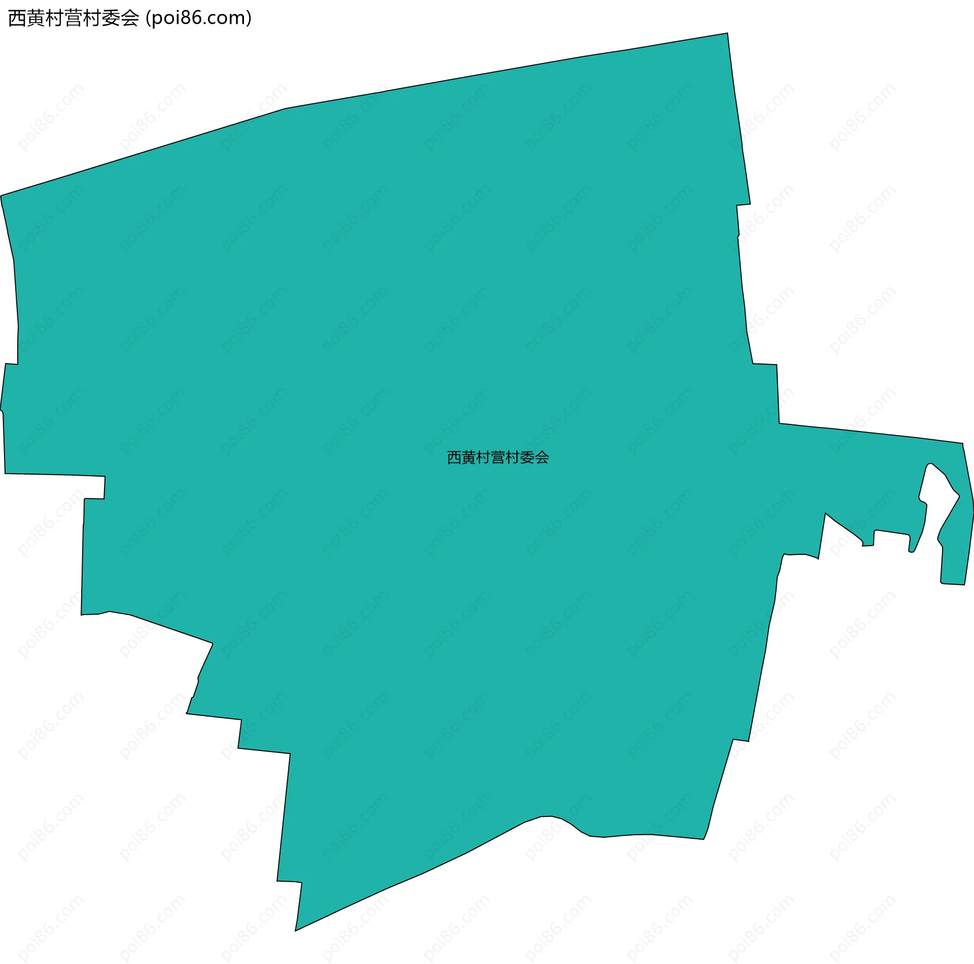 西黄村营村委会边界地图