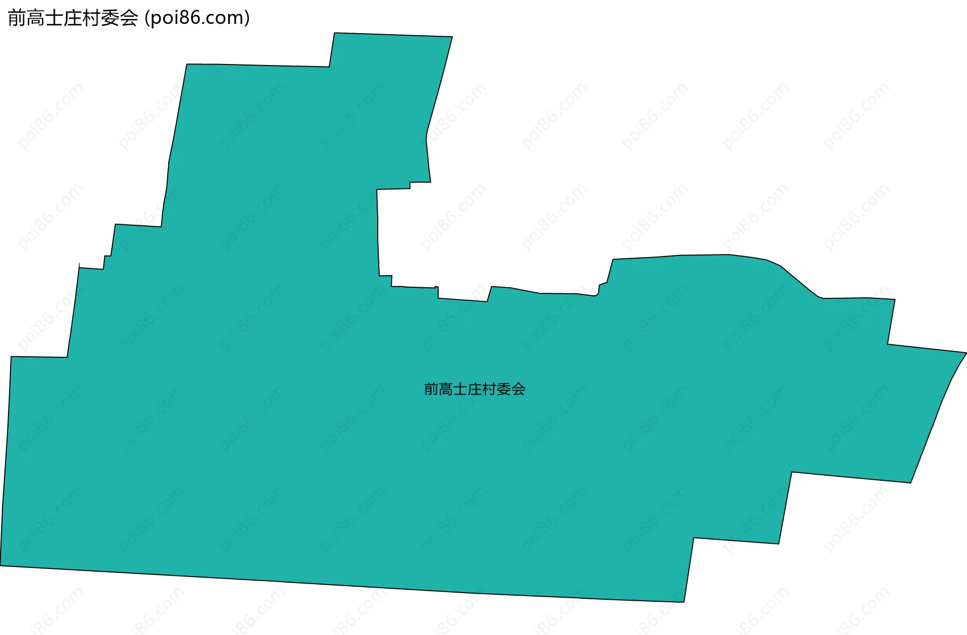 前高士庄村委会边界地图