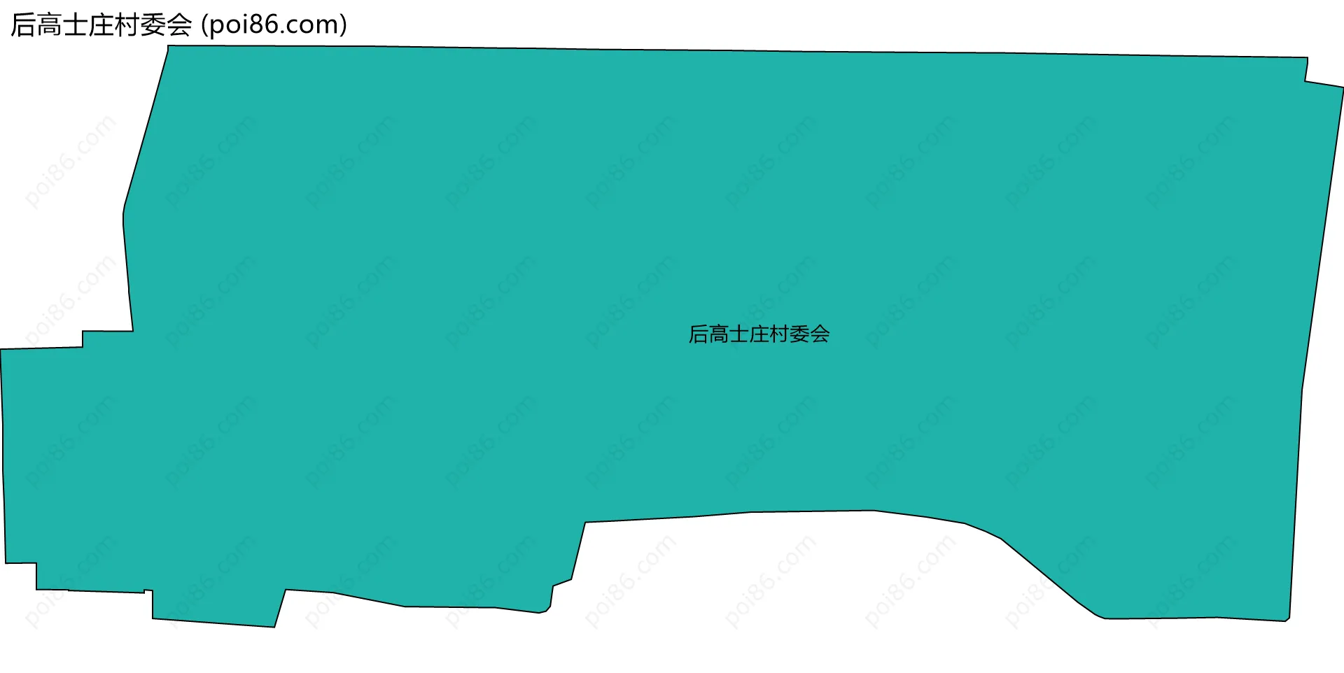 后高士庄村委会边界地图