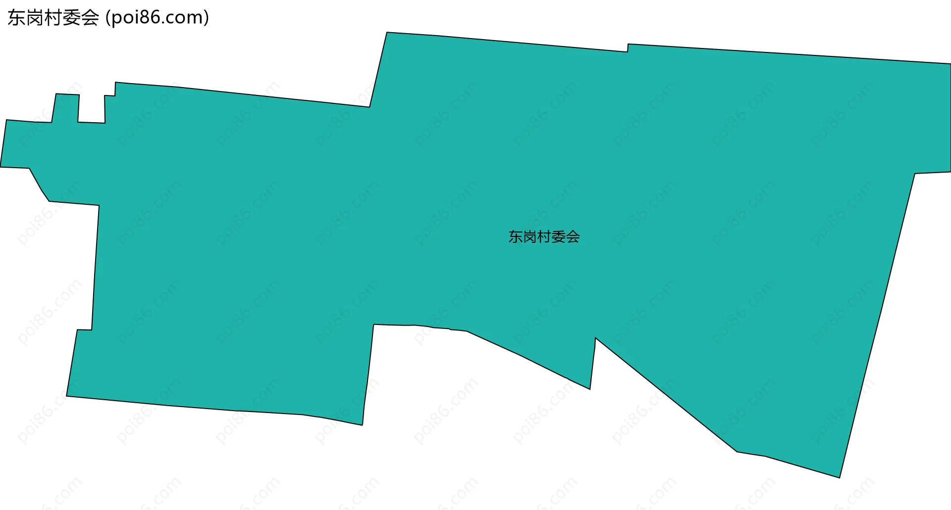 东岗村委会边界地图
