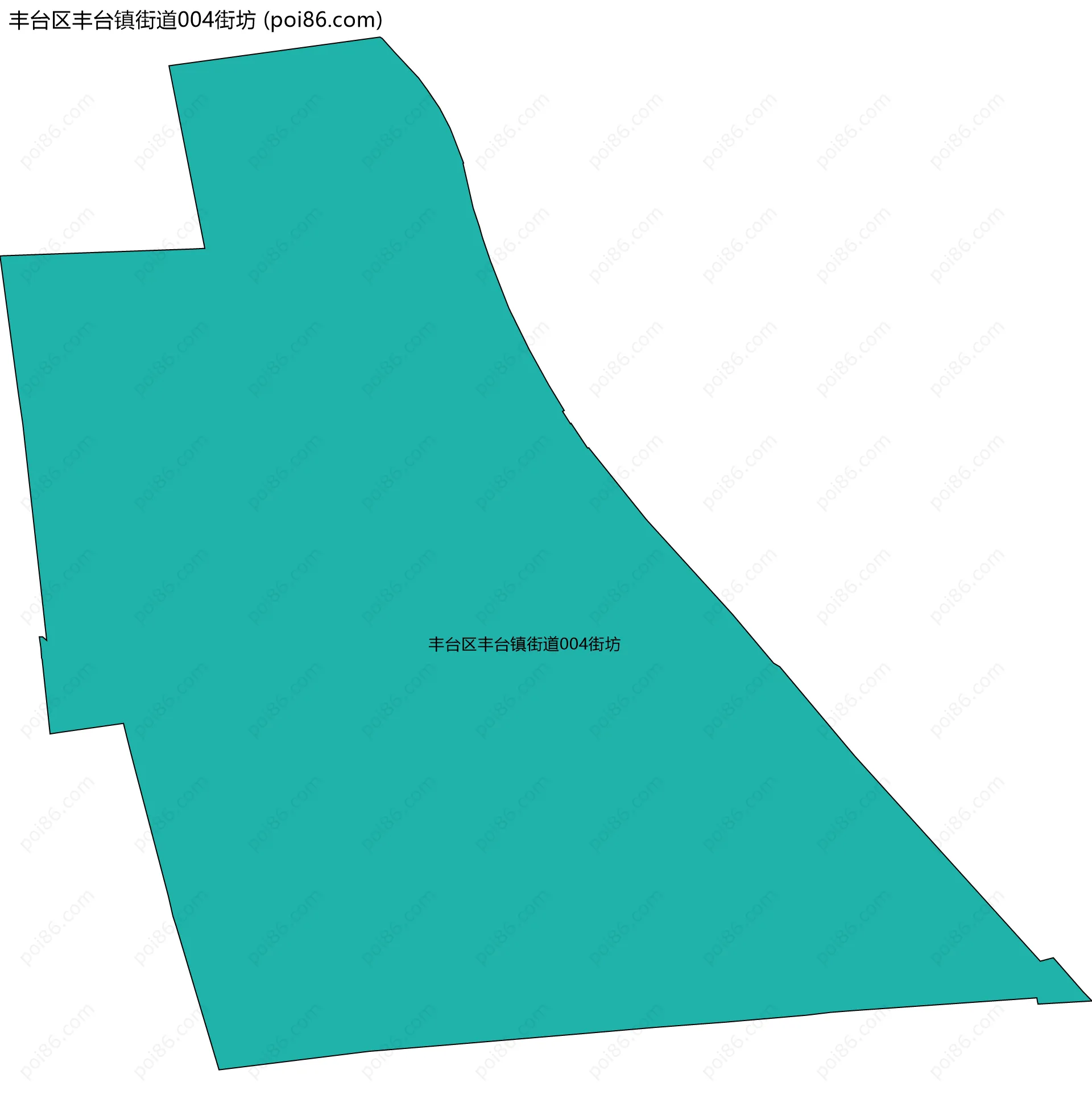 丰台区丰台镇街道004街坊边界地图