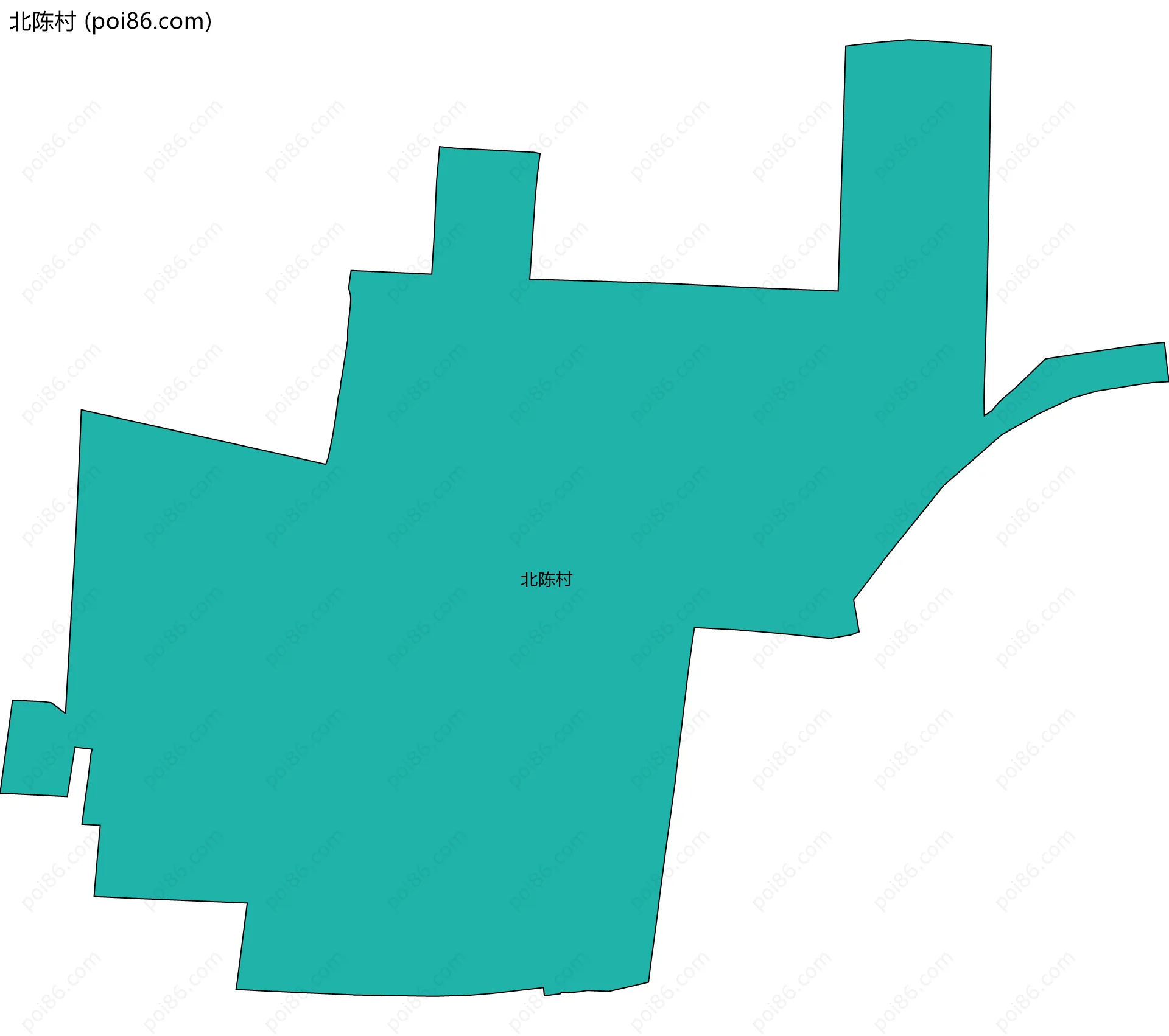 北陈村边界地图