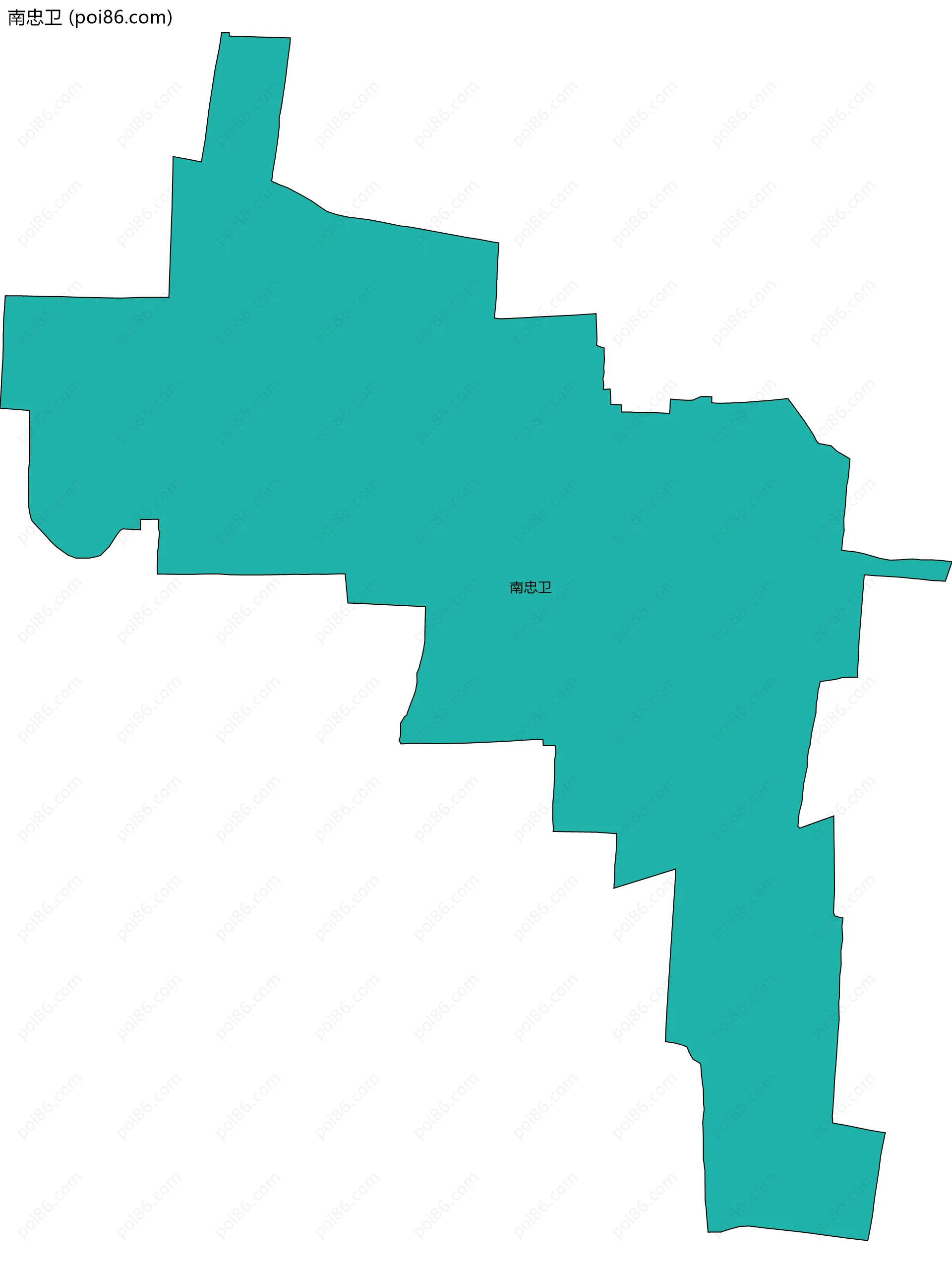 南忠卫边界地图