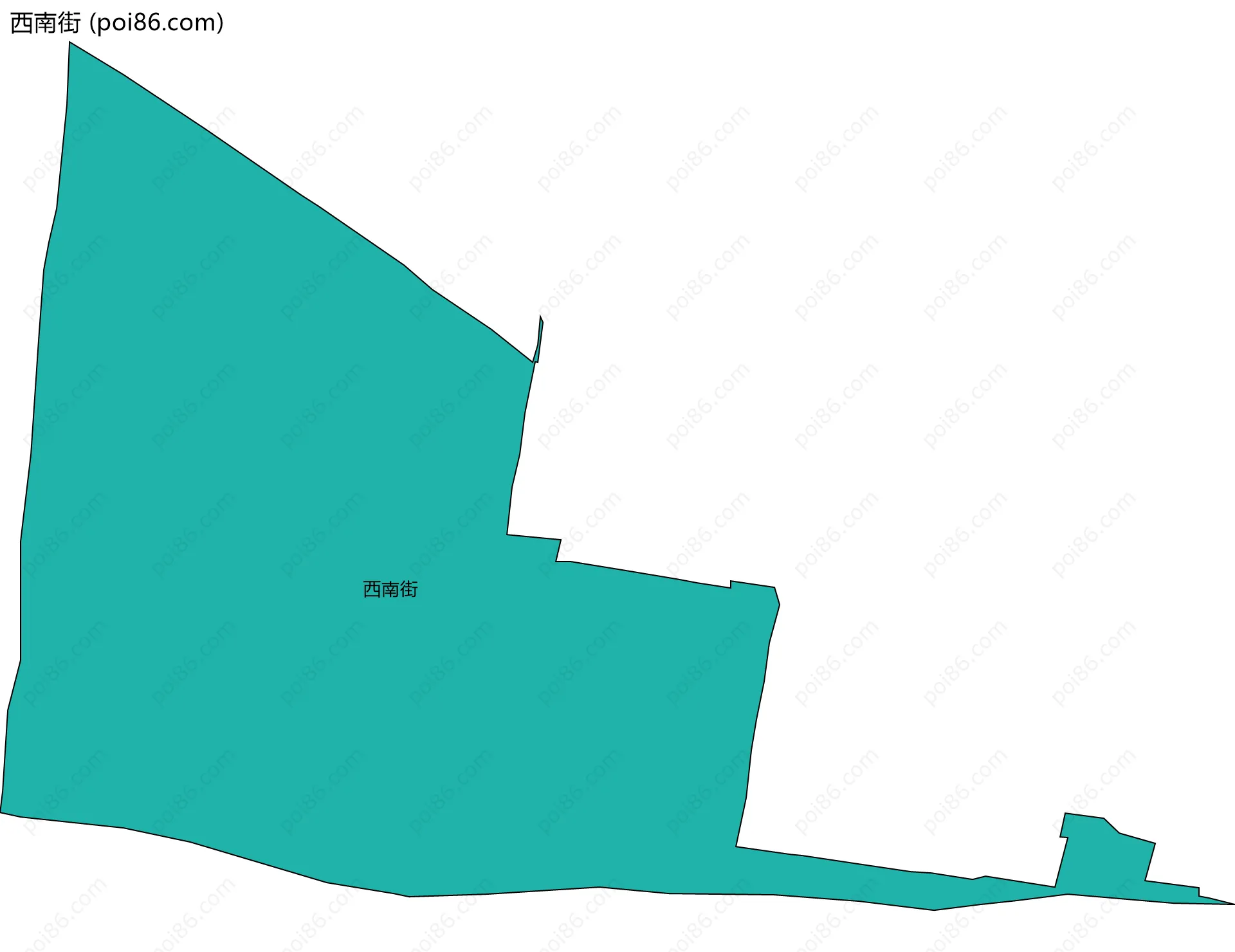 西南街边界地图