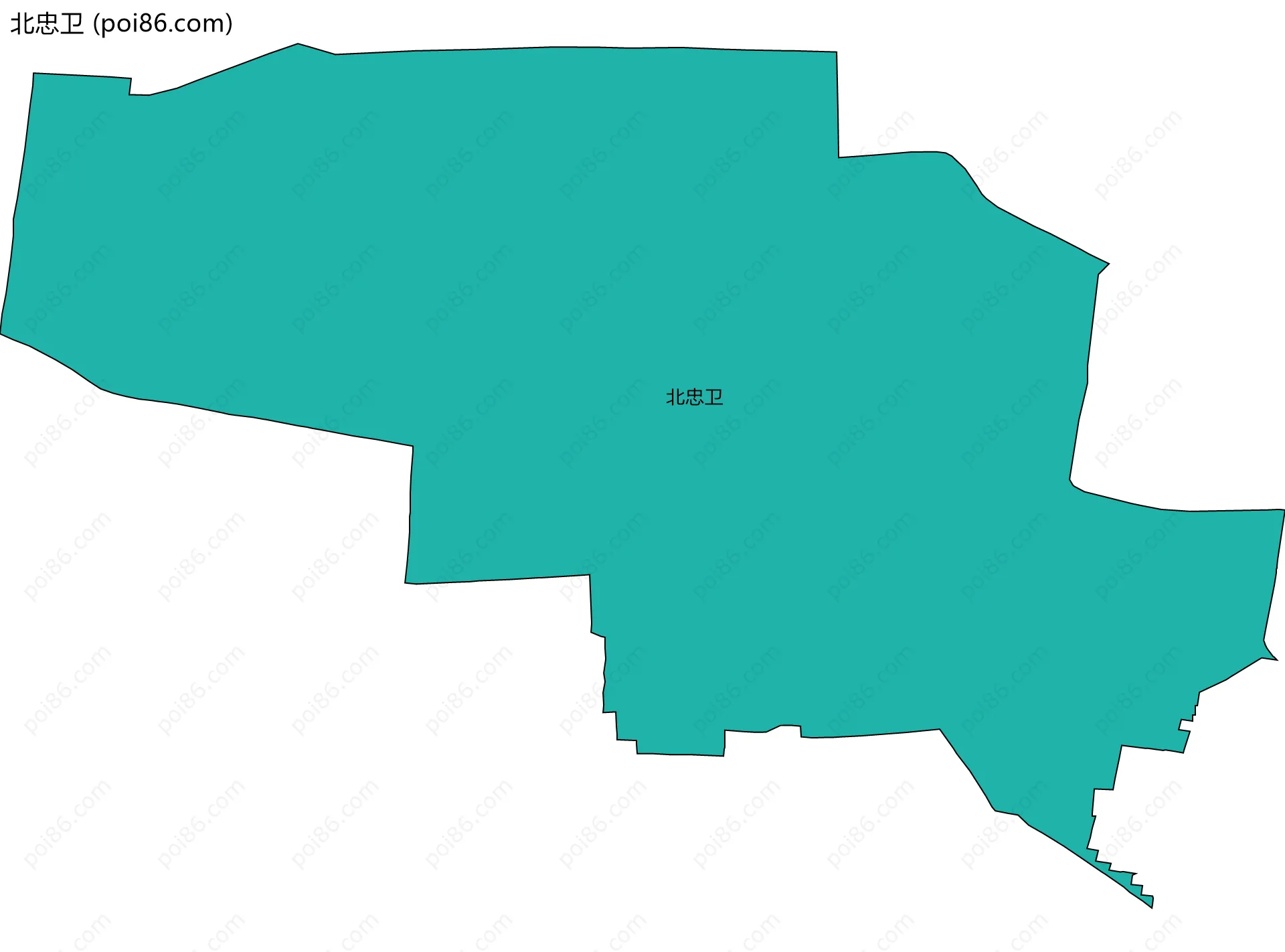 北忠卫边界地图