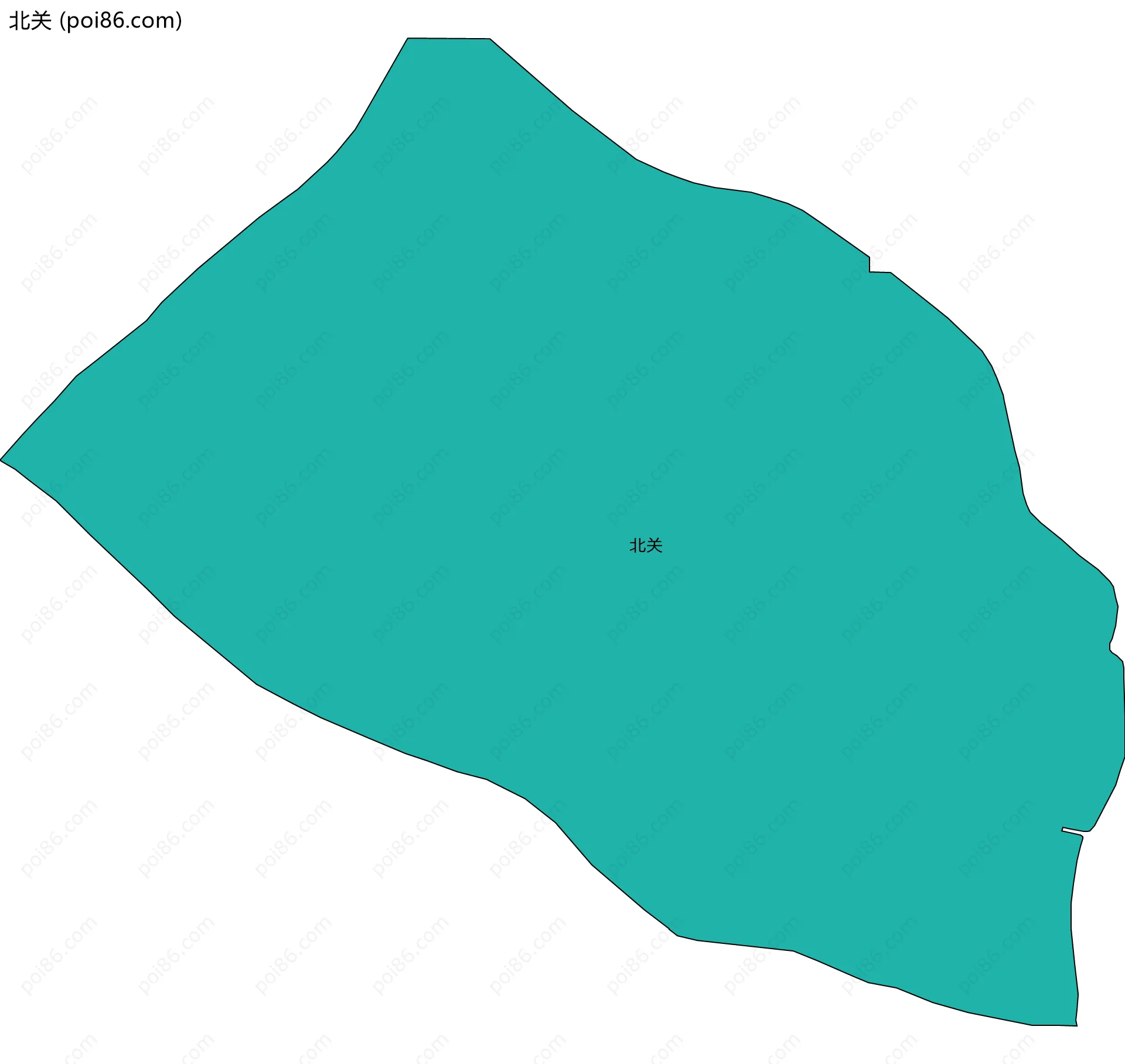 北关边界地图