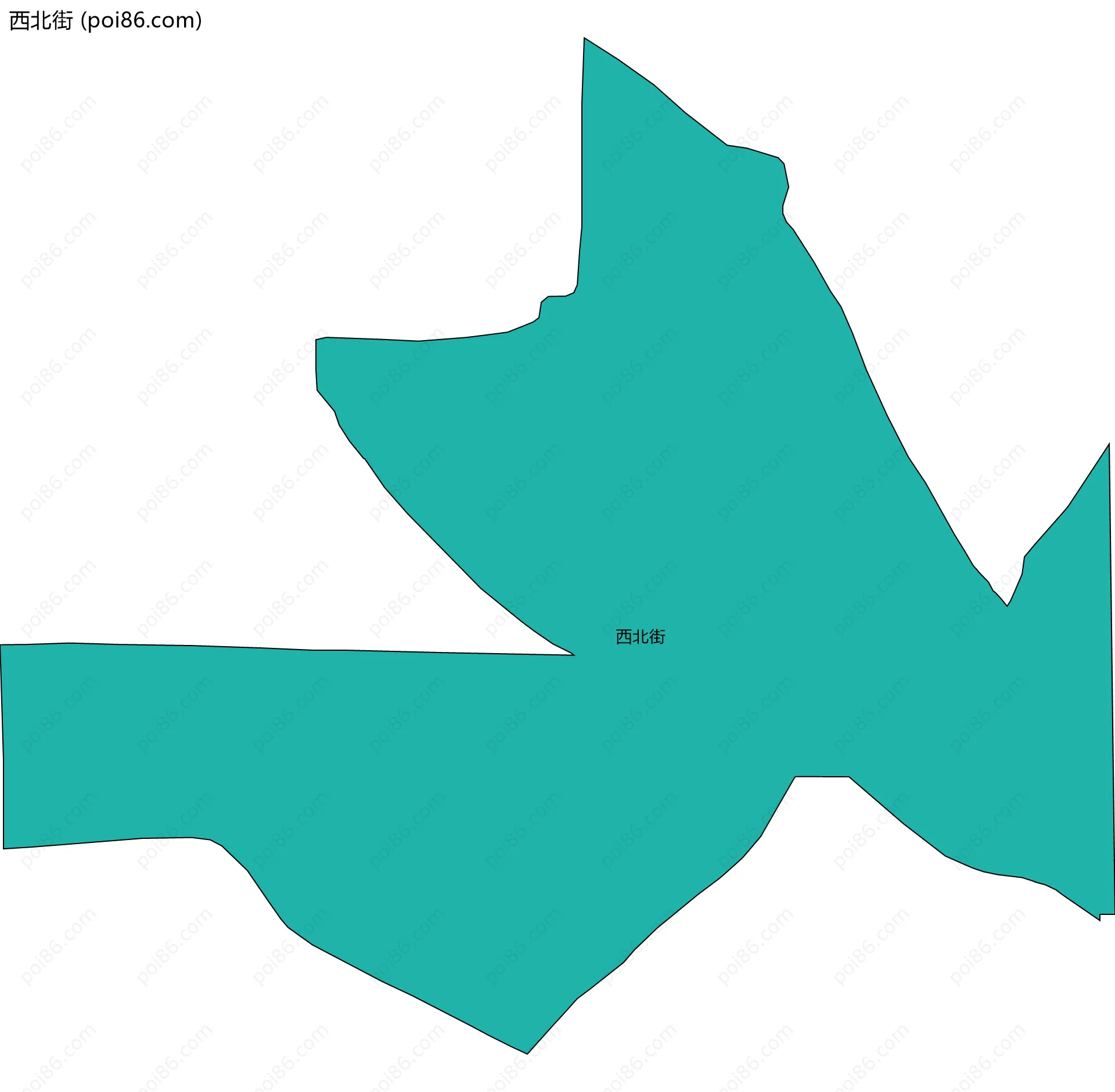 西北街边界地图