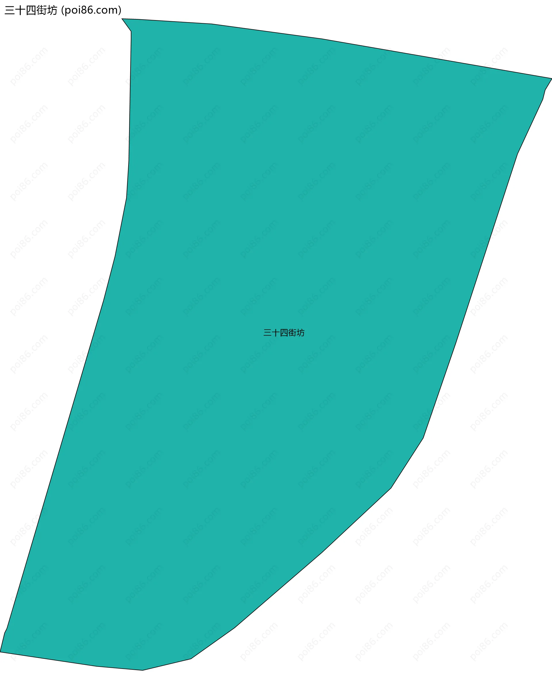 三十四街坊边界地图