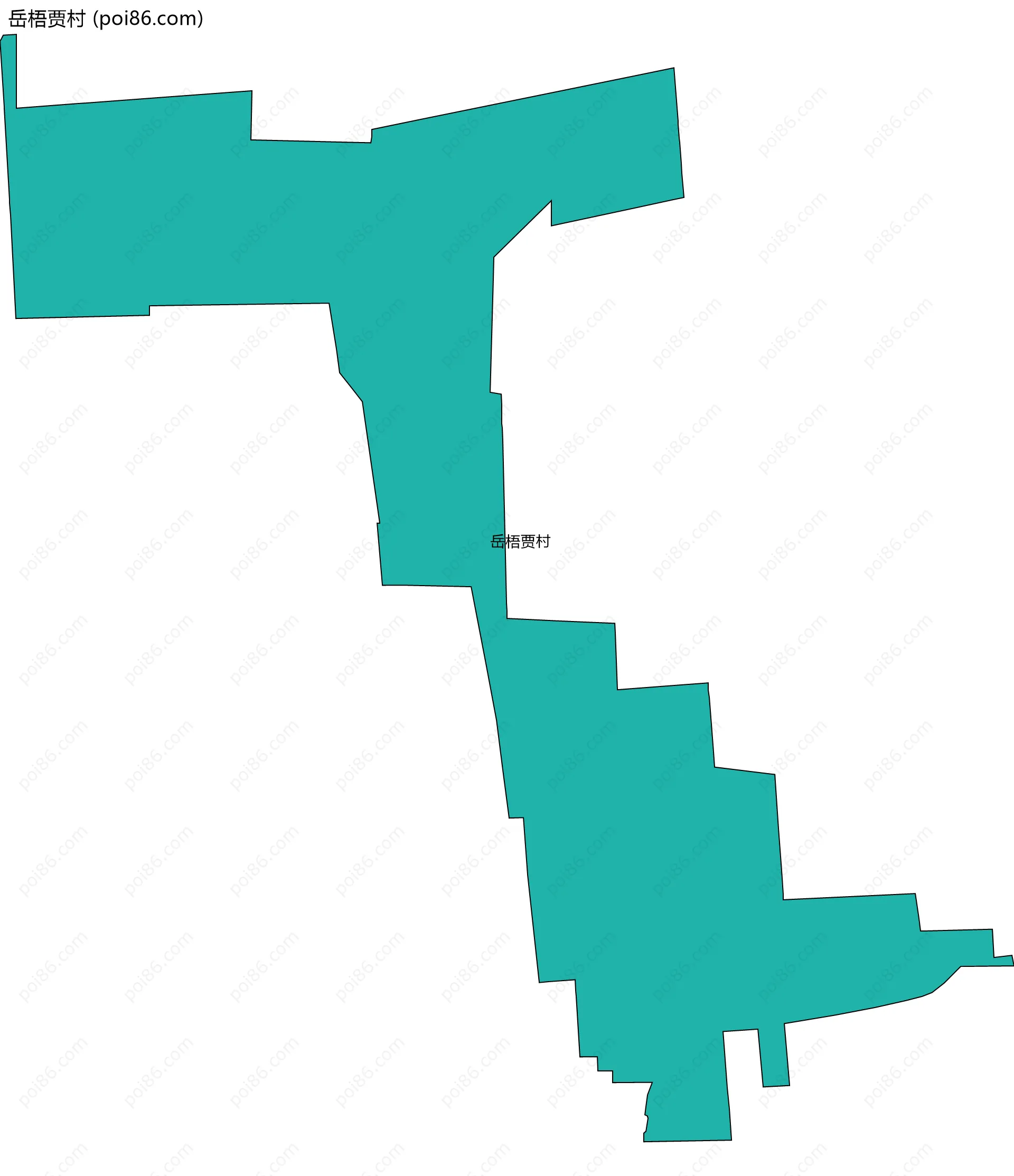 岳梧贾村边界地图