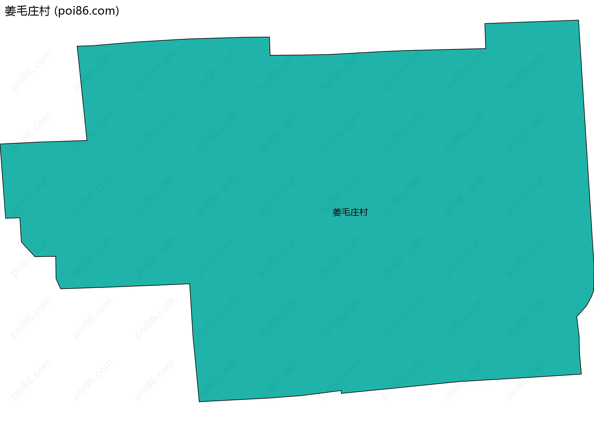 姜毛庄村边界地图
