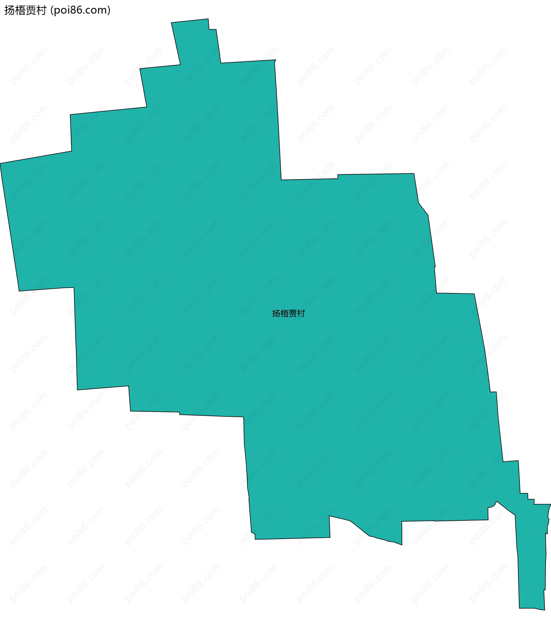 扬梧贾村边界地图