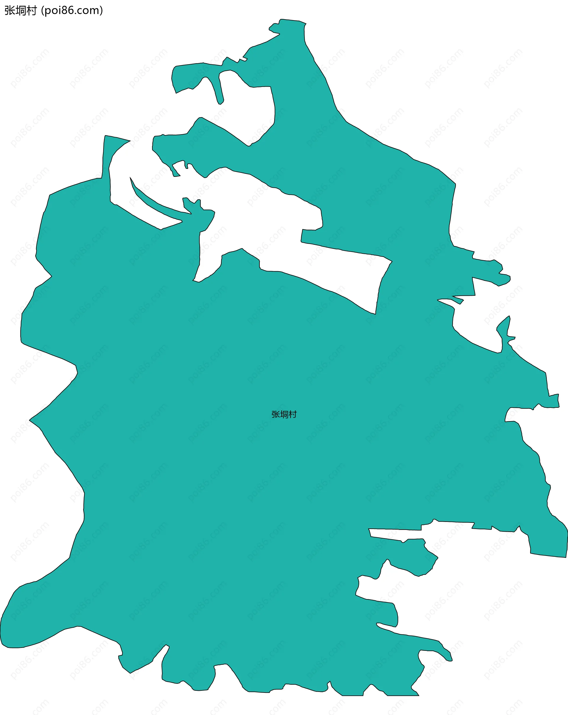 张垌村边界地图