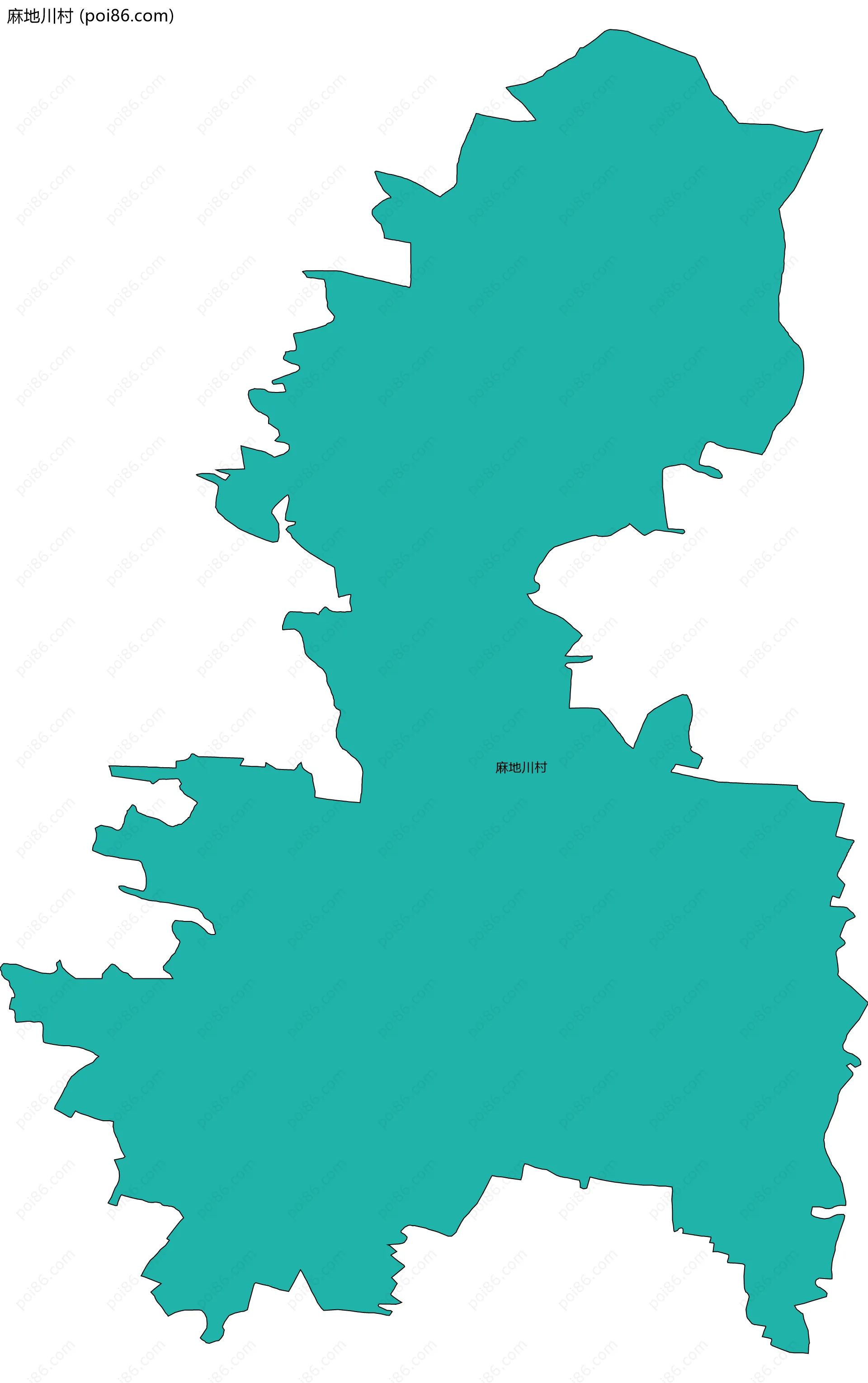 麻地川村边界地图