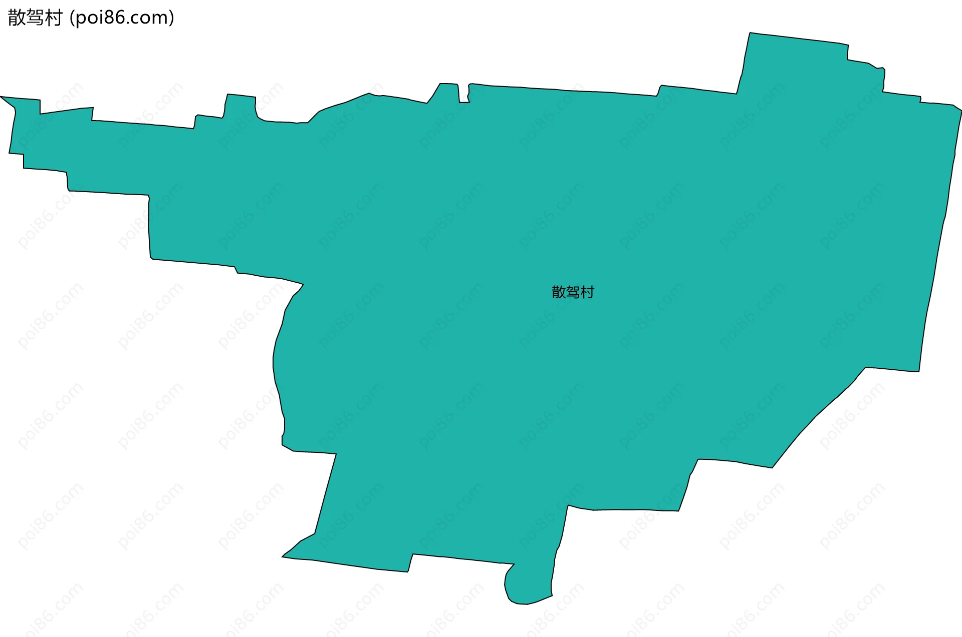 散驾村边界地图